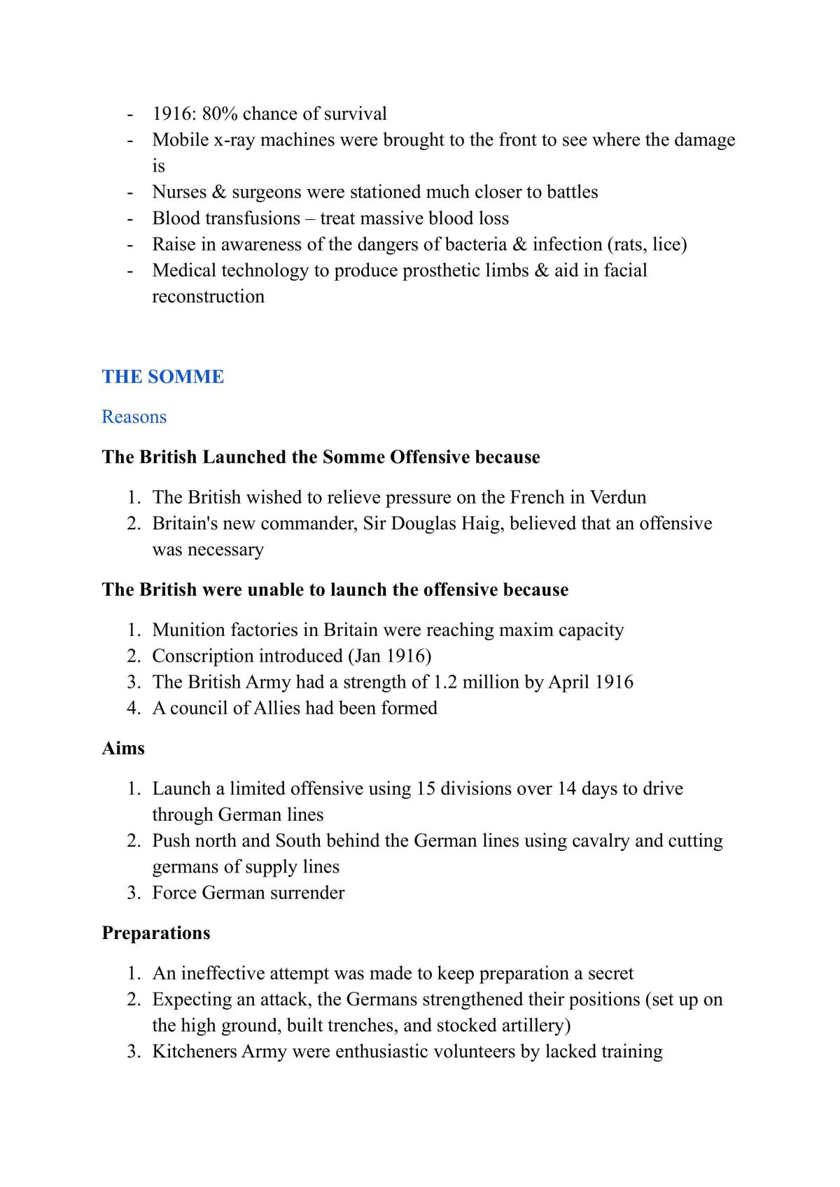World War One Complete Prelim Notes  - Page 11
