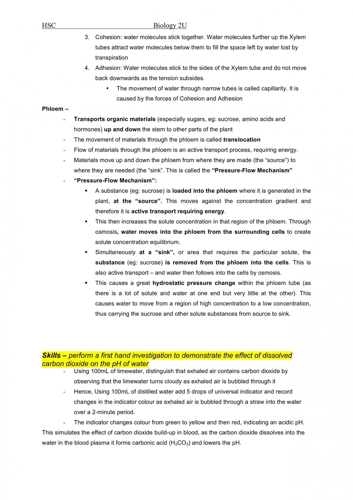 Maintaining a Balance- Biology Study Notes - Page 17