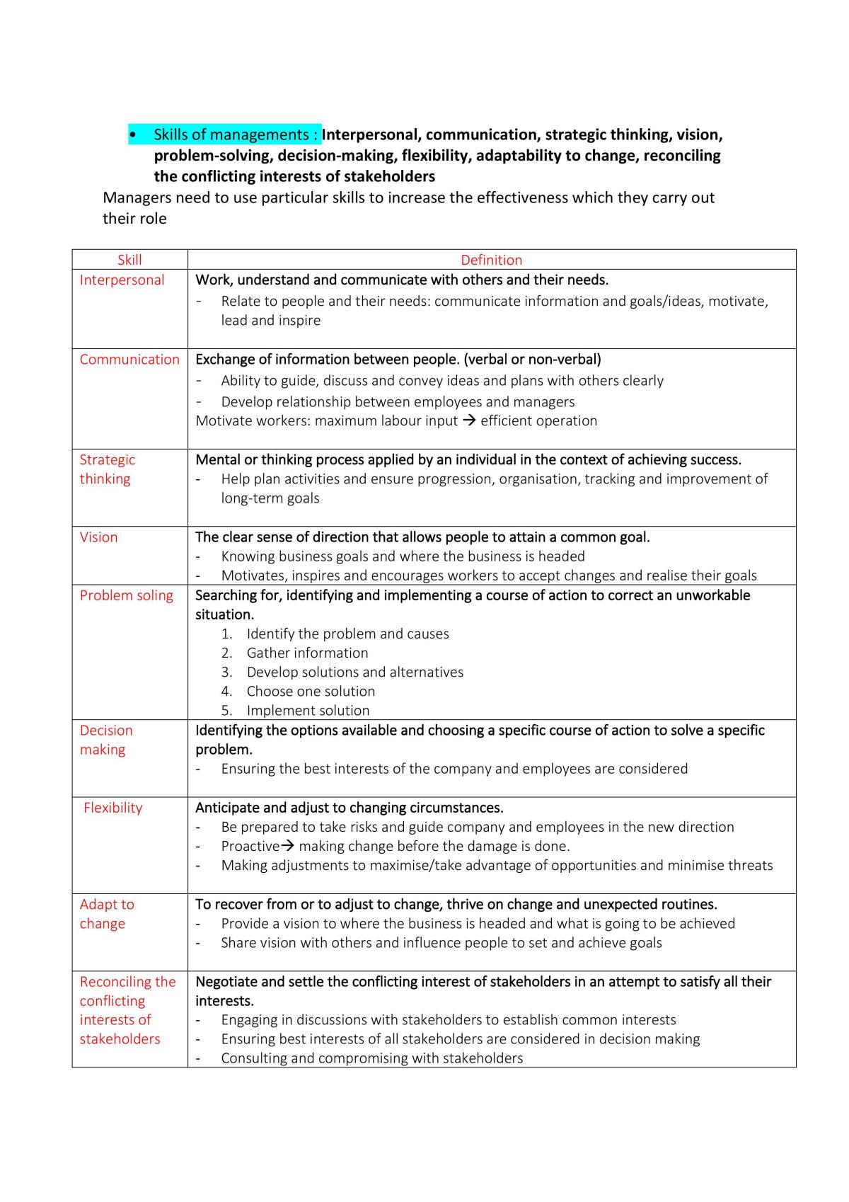 Business Studies Prelims Notes  - Page 7