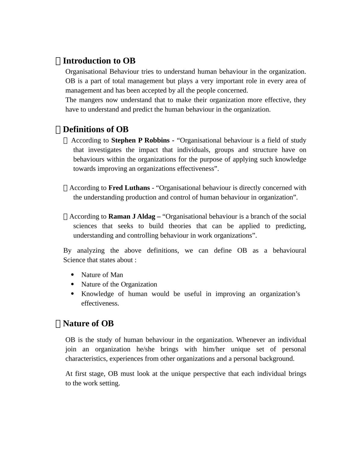 ORGANISATIONAL BEHAVIOUR NOTES - Page 2