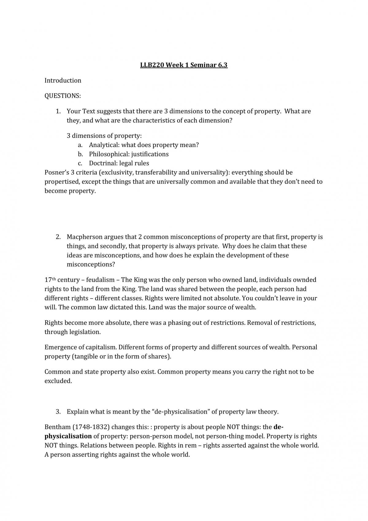 LLB220 Course Summary - Study Notes for each Seminar - Page 2