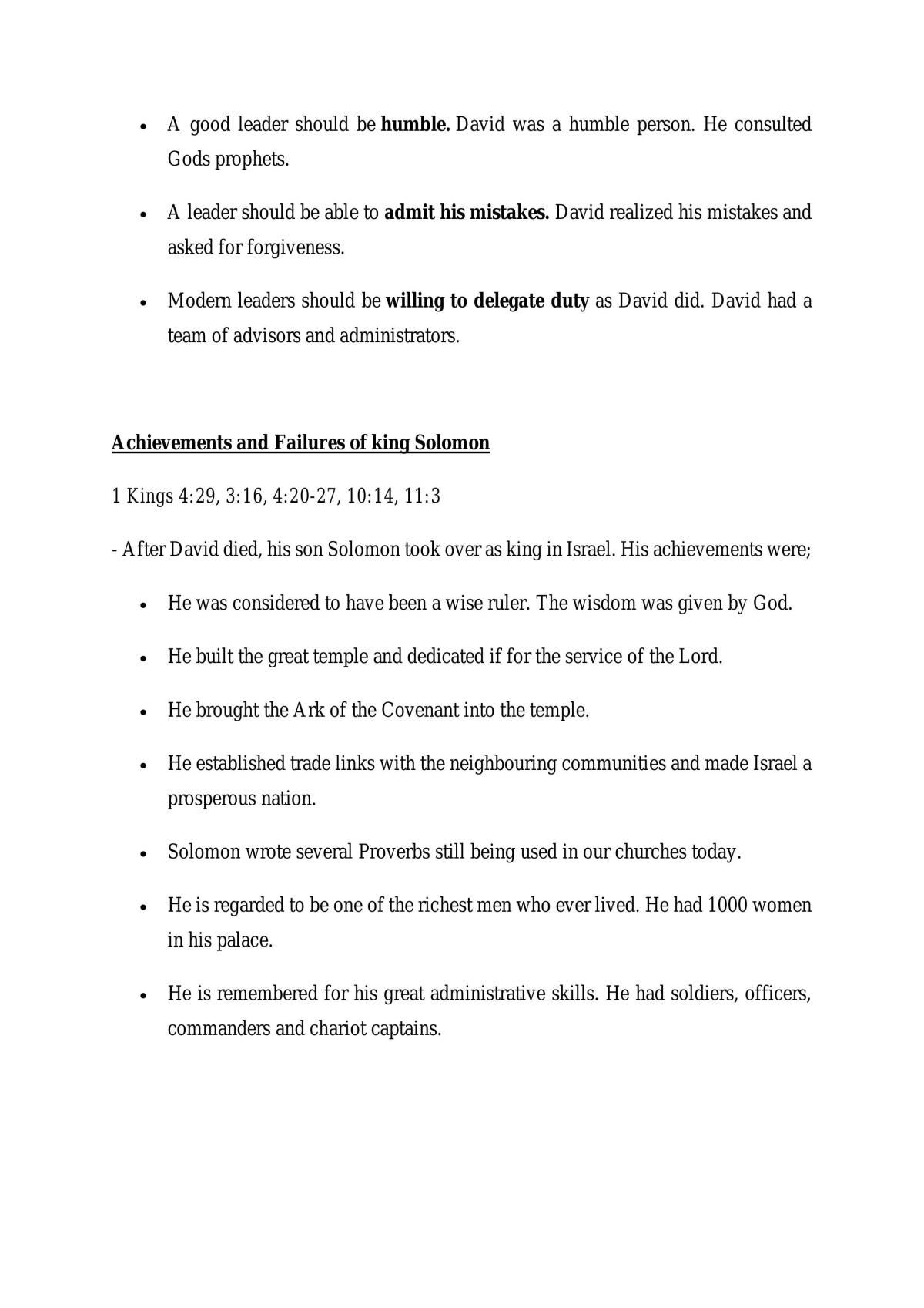 Bible Knowledge Form 5 Revision Notes - Page 23