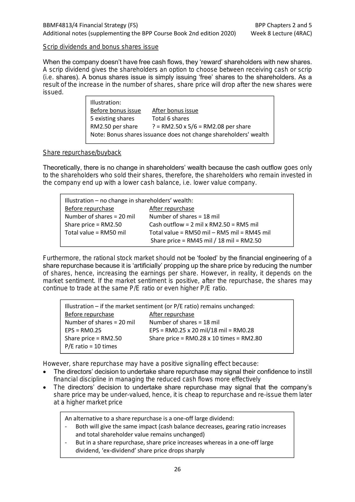 BBMF4814 Financial Strategy (All Chapters) - Page 25