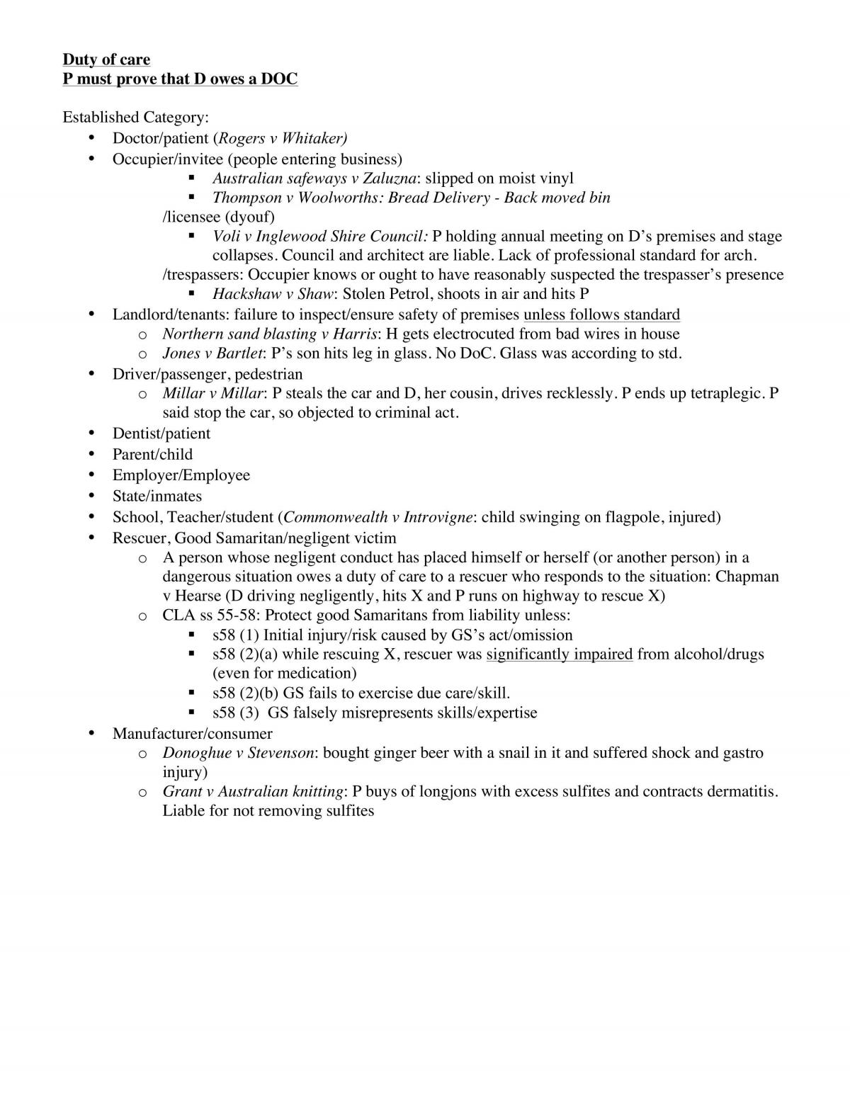 Complete Set of Tort Notes - Page 19