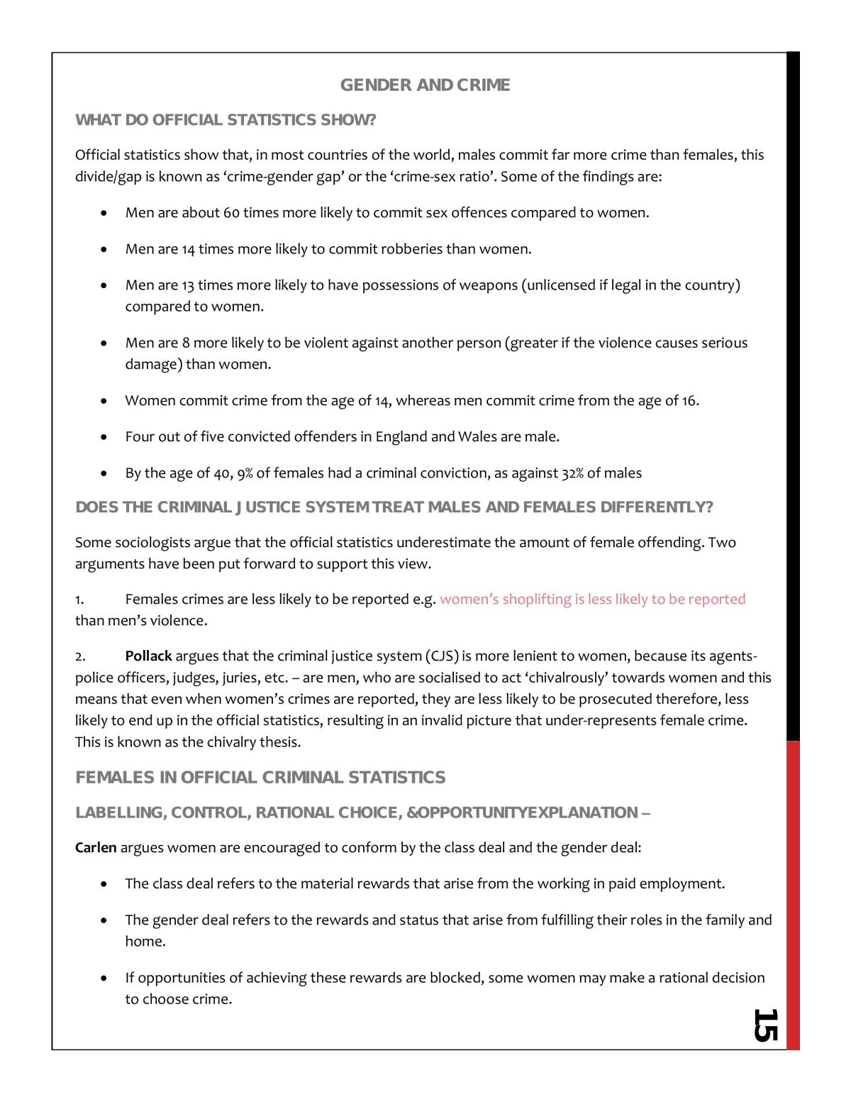 Crime and Deviance a Level AQA Full Study Notes - Page 16