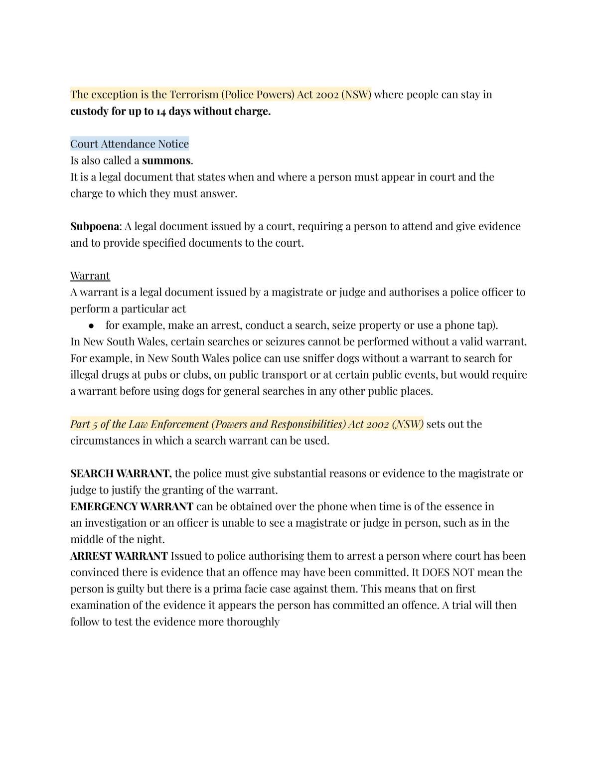 Legal Studies Course Notes - Page 16