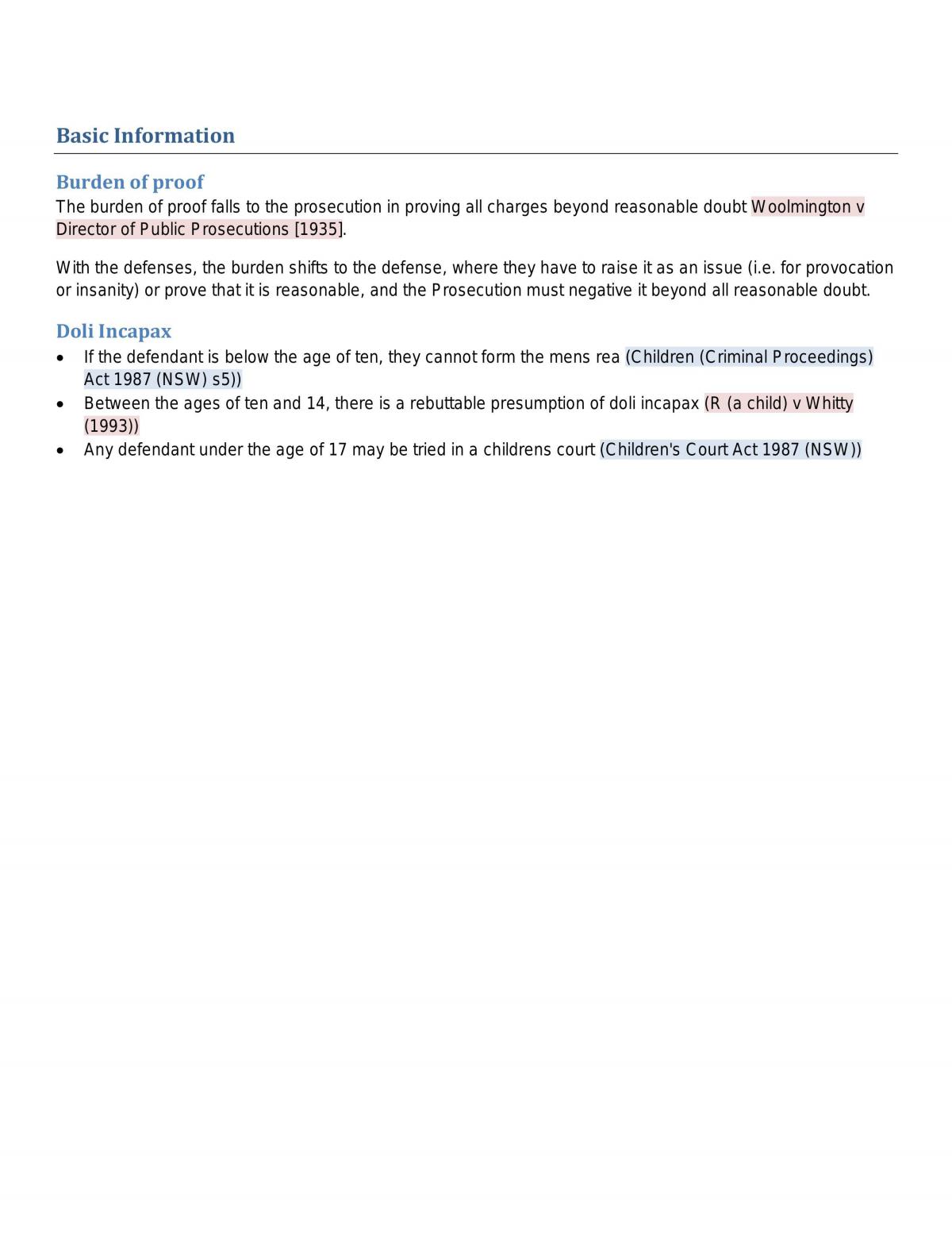 Criminal Law Final Exam Study Notes - Page 2