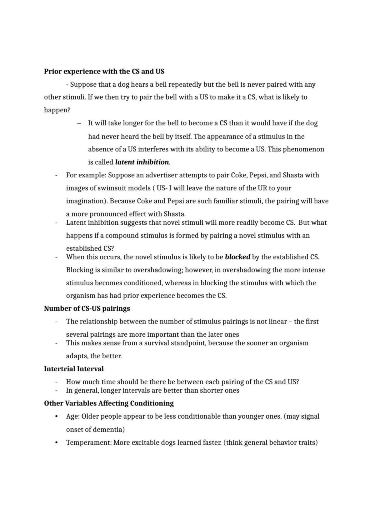 Psychology of Learning Notes - Page 11