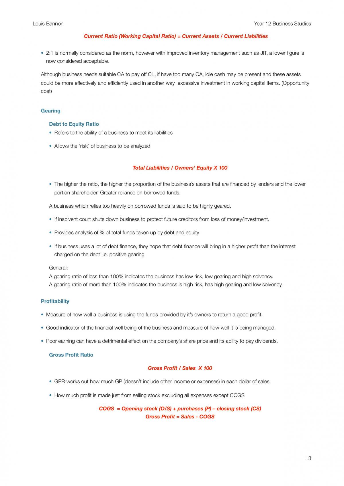 Finance Topic, Business studies Notes - Page 14