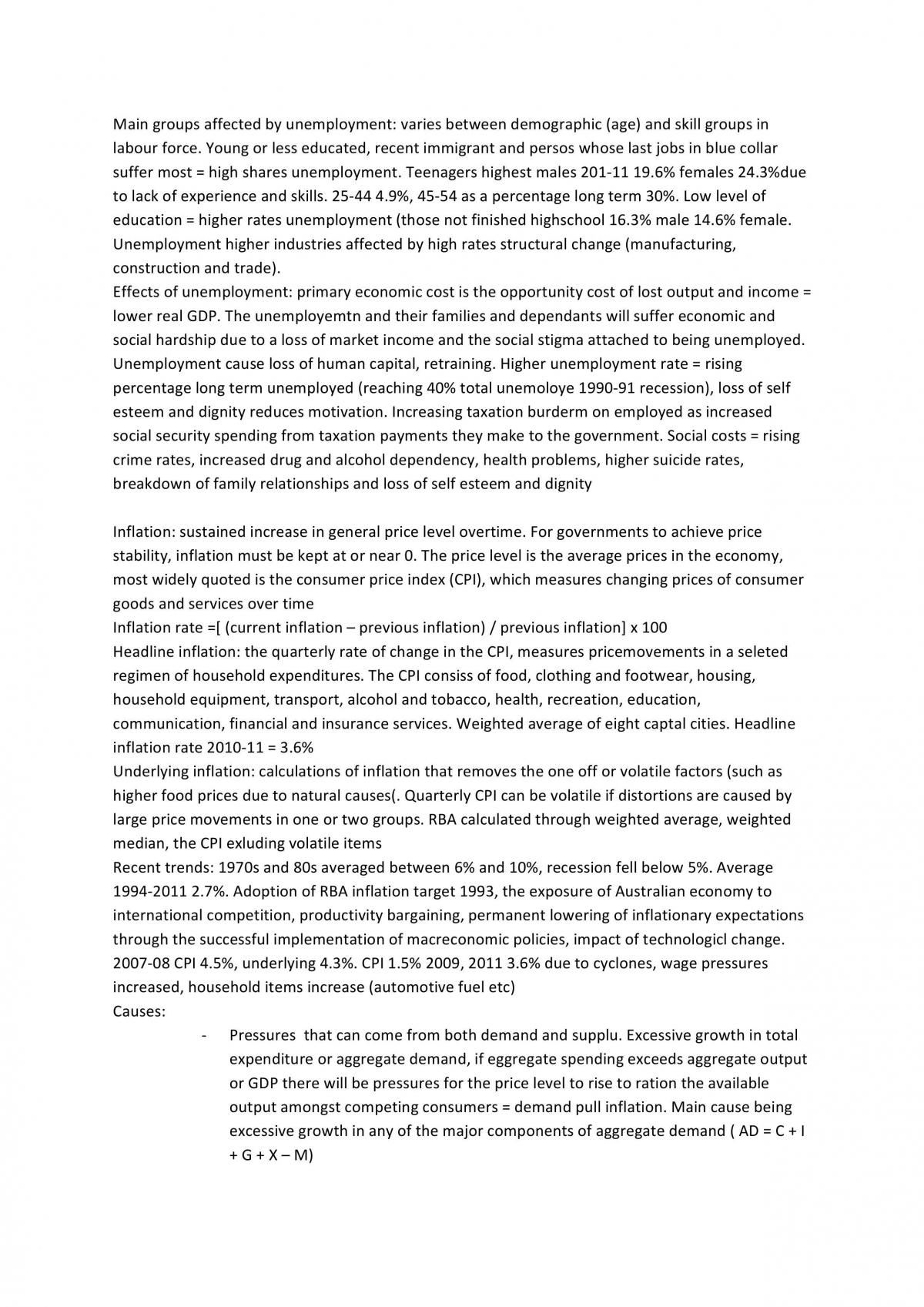 Summary Study Notes for HSC Economics  - Page 15