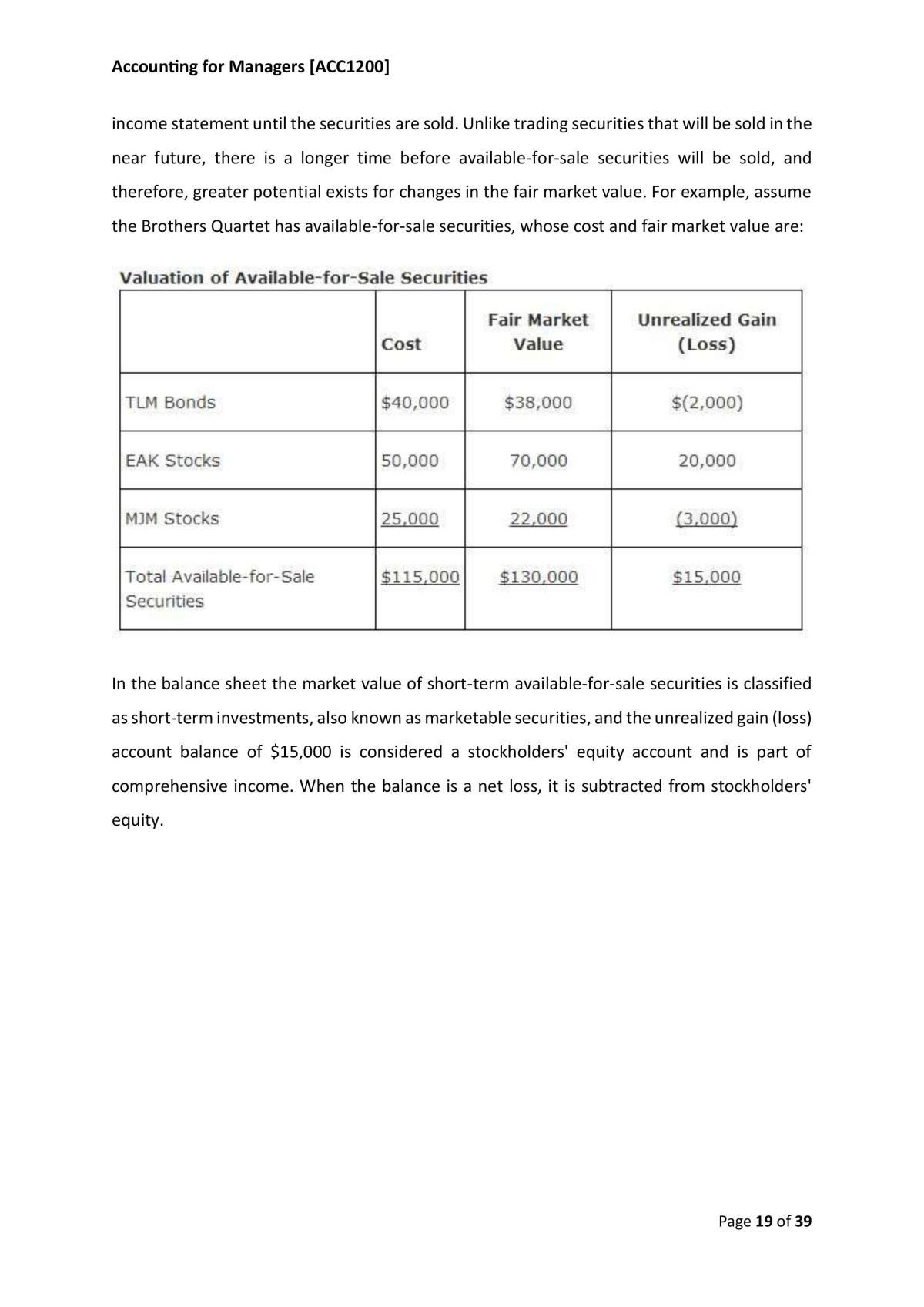 Accounting for Managers Notes - Page 19
