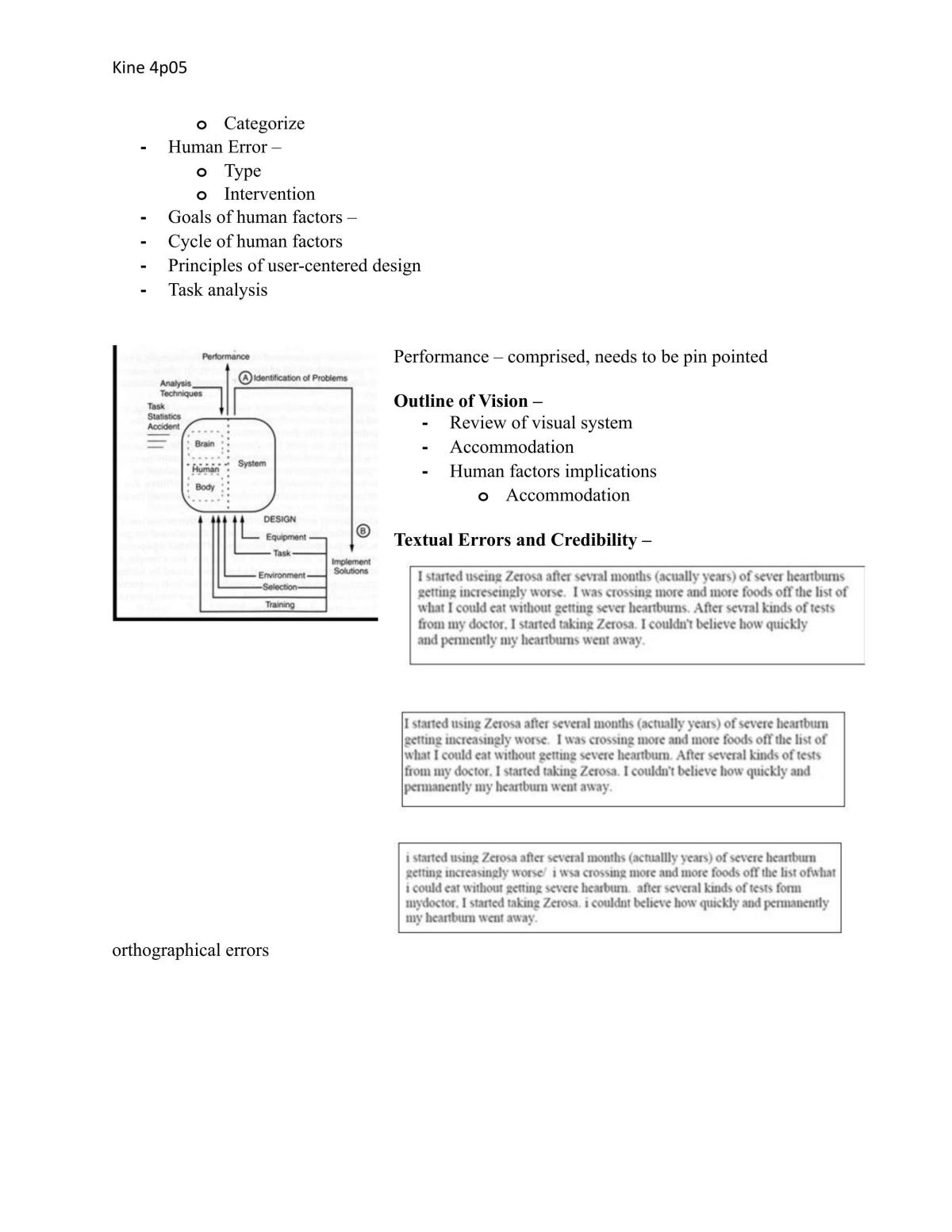 KINE 4P05 Notes - Page 17