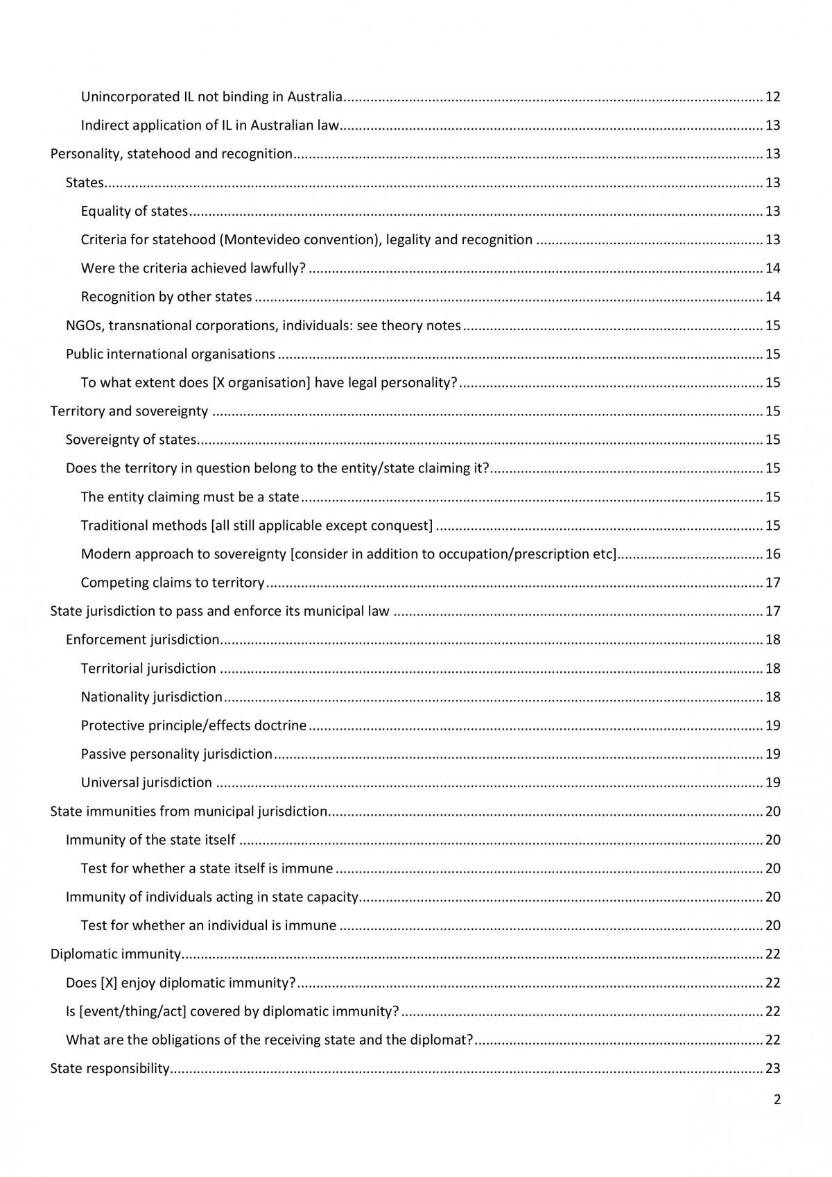 International Law EXAM Full Notes - Page 2