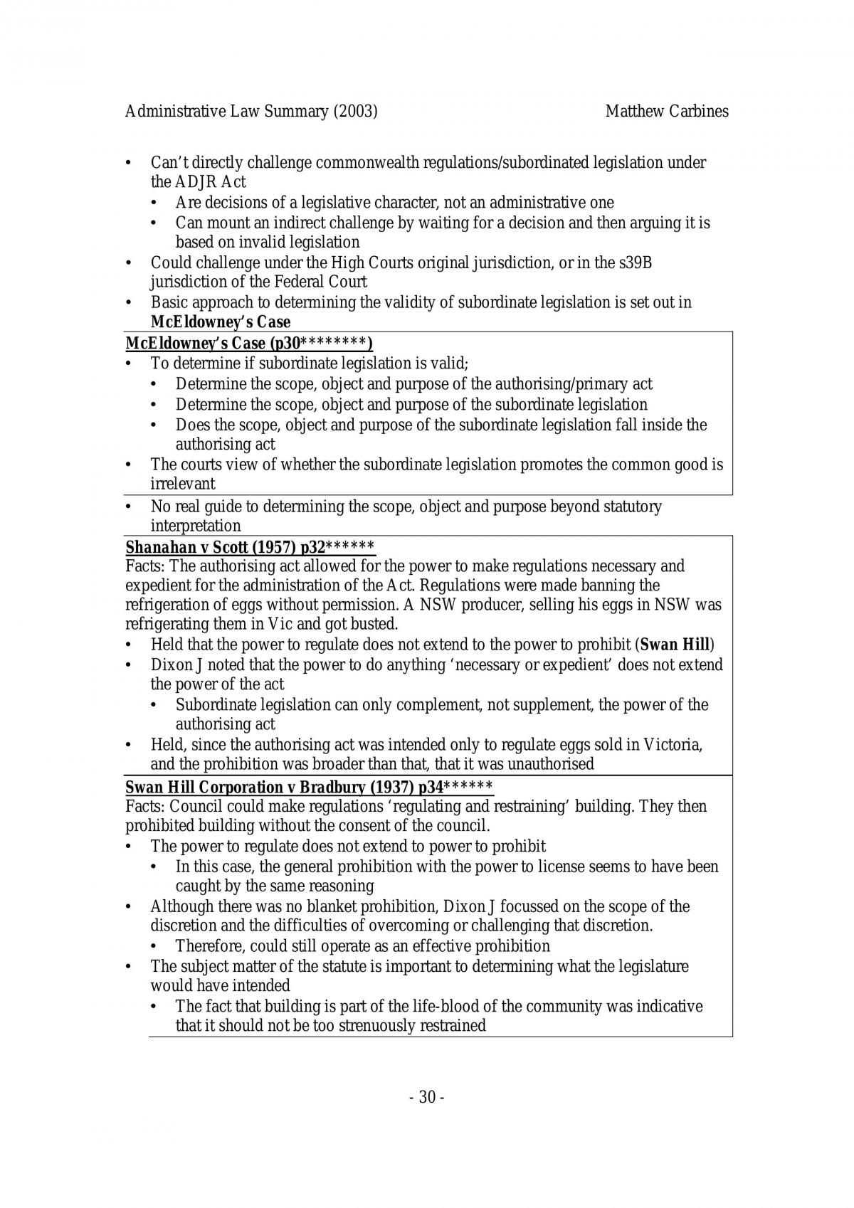 Admin Law Notes - Page 30