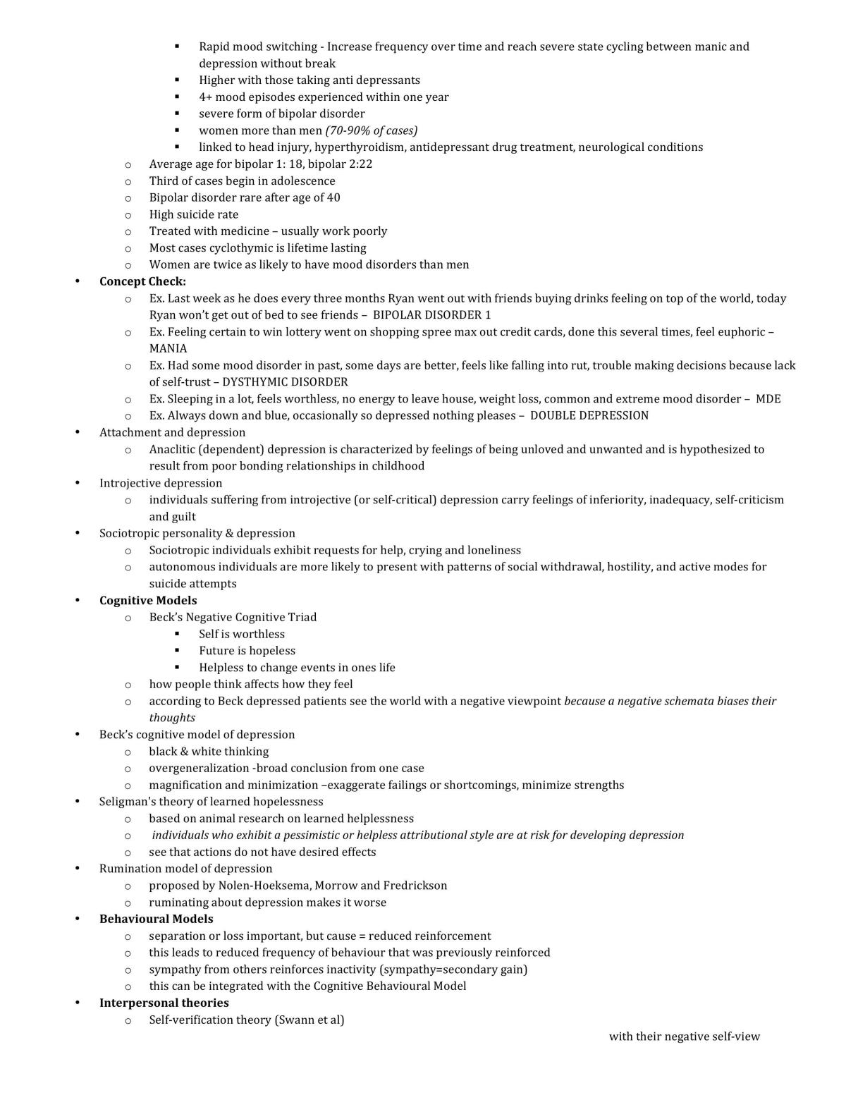 Abnormal Psychology Notes - Page 16