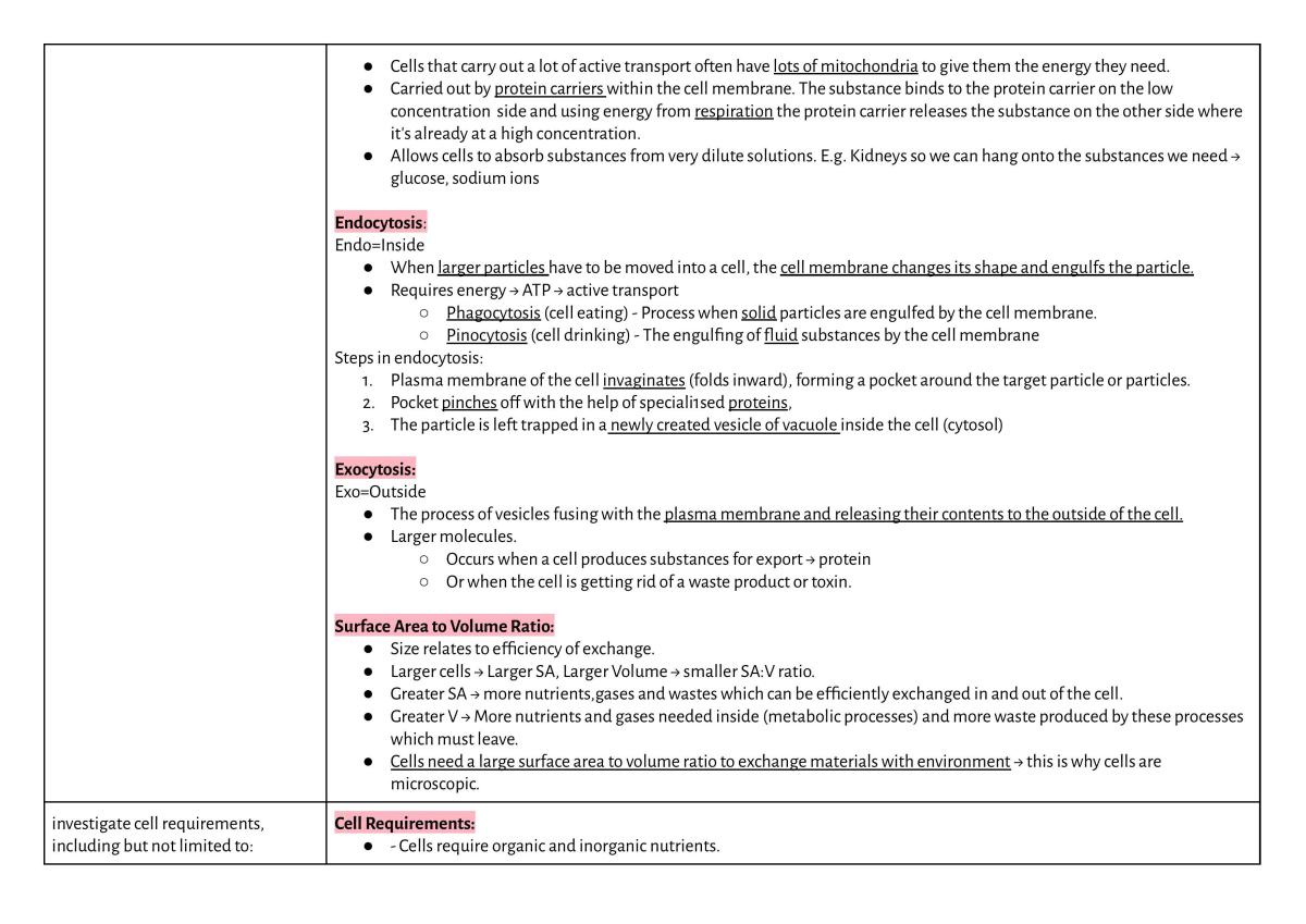 Biology Prelim Study Notes - Page 12