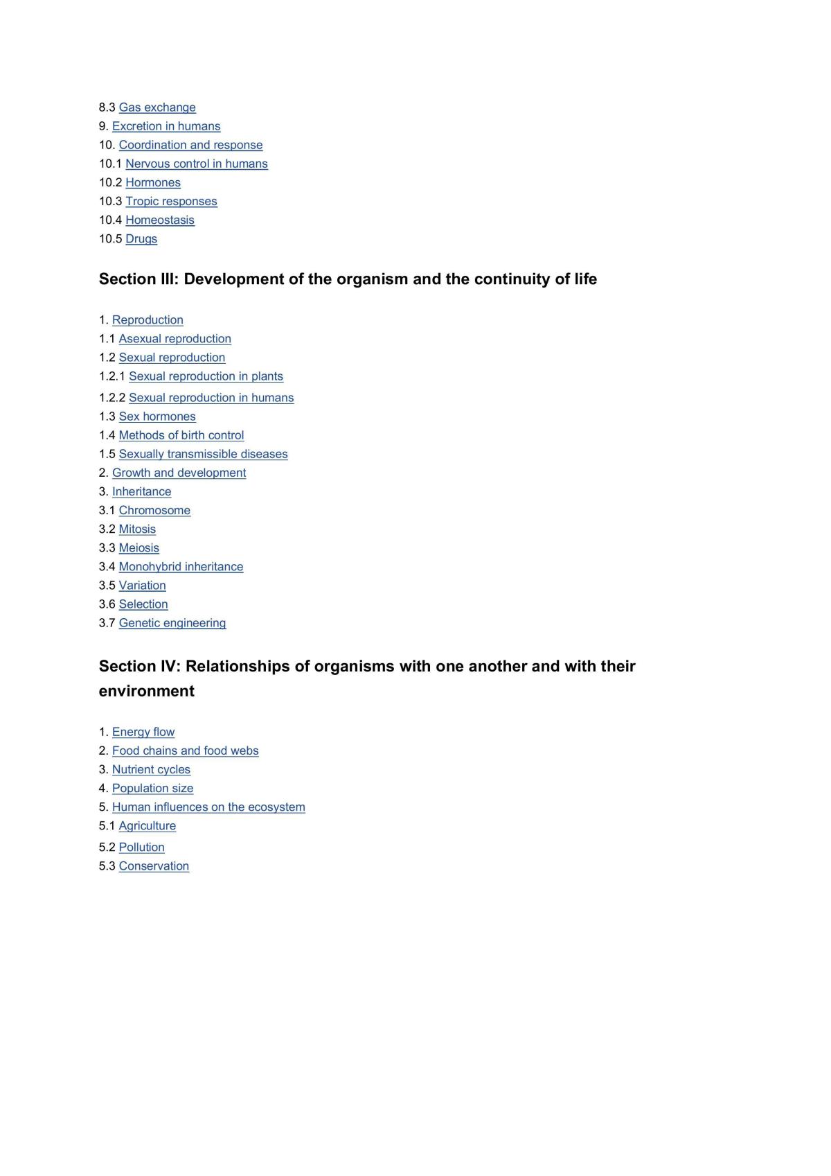 AQA biology full summary notes  - Page 2