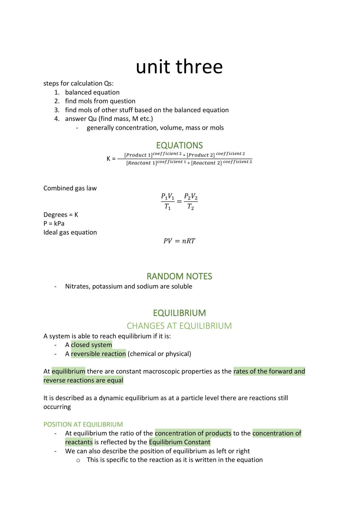 Year 12 Chemistry - Page 2