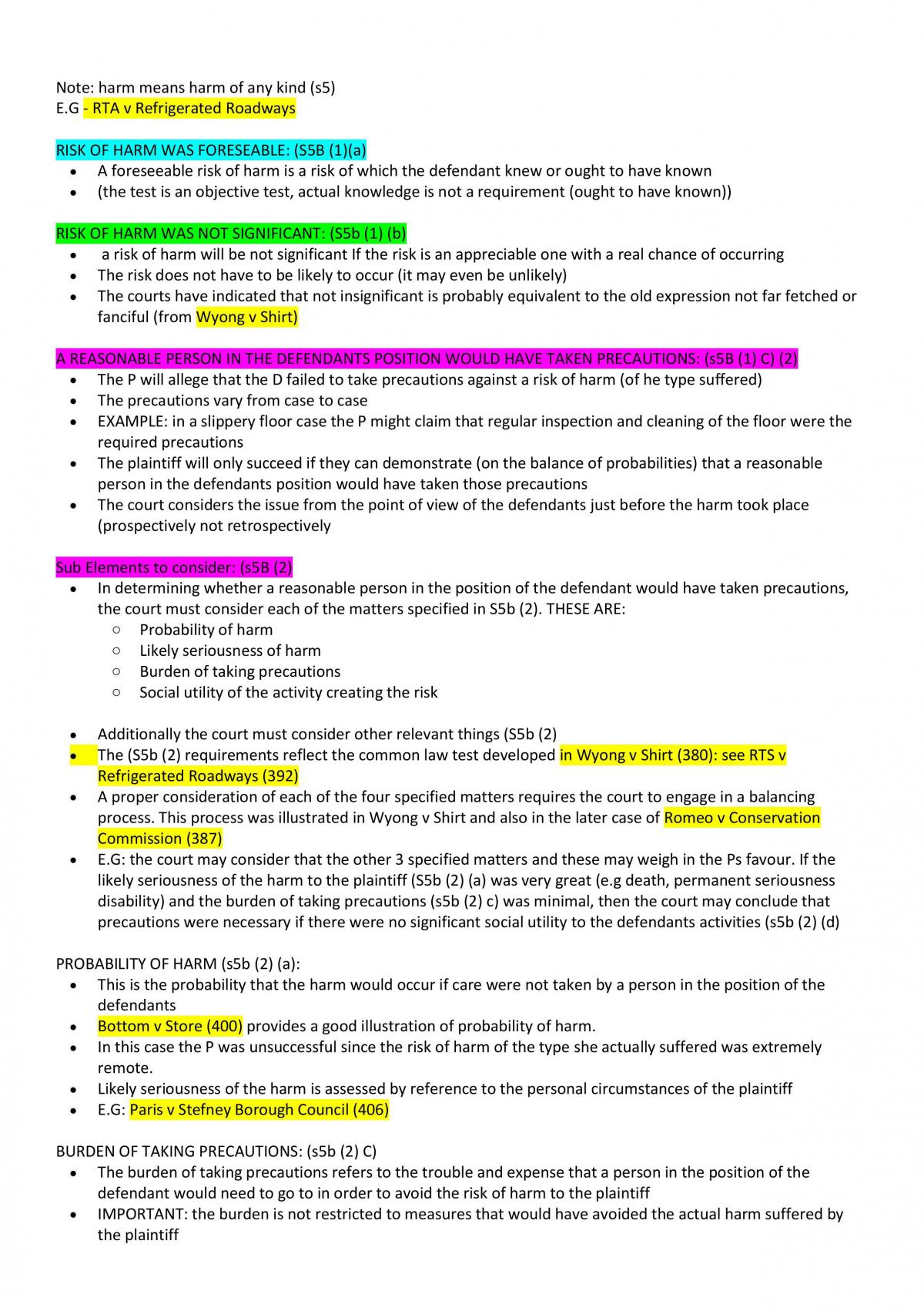 Torts Law Notes - Page 14