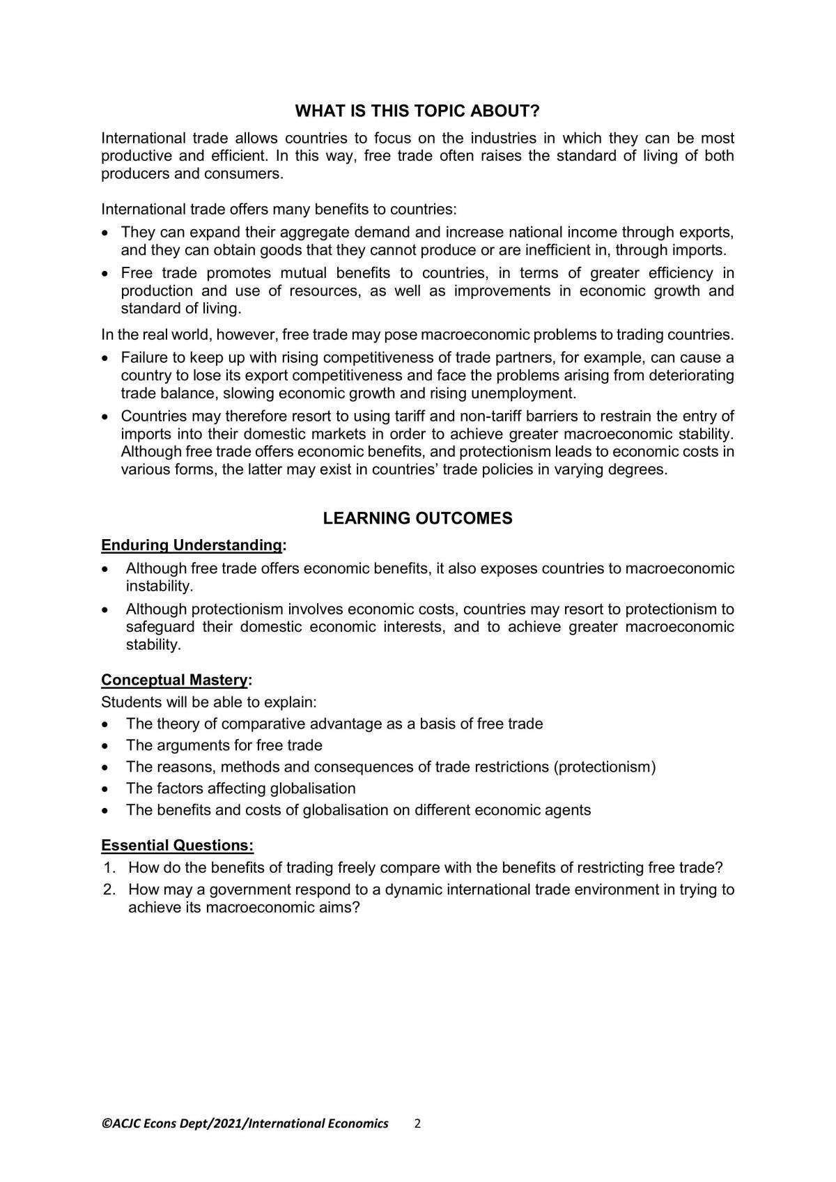 International Trade  - Page 2