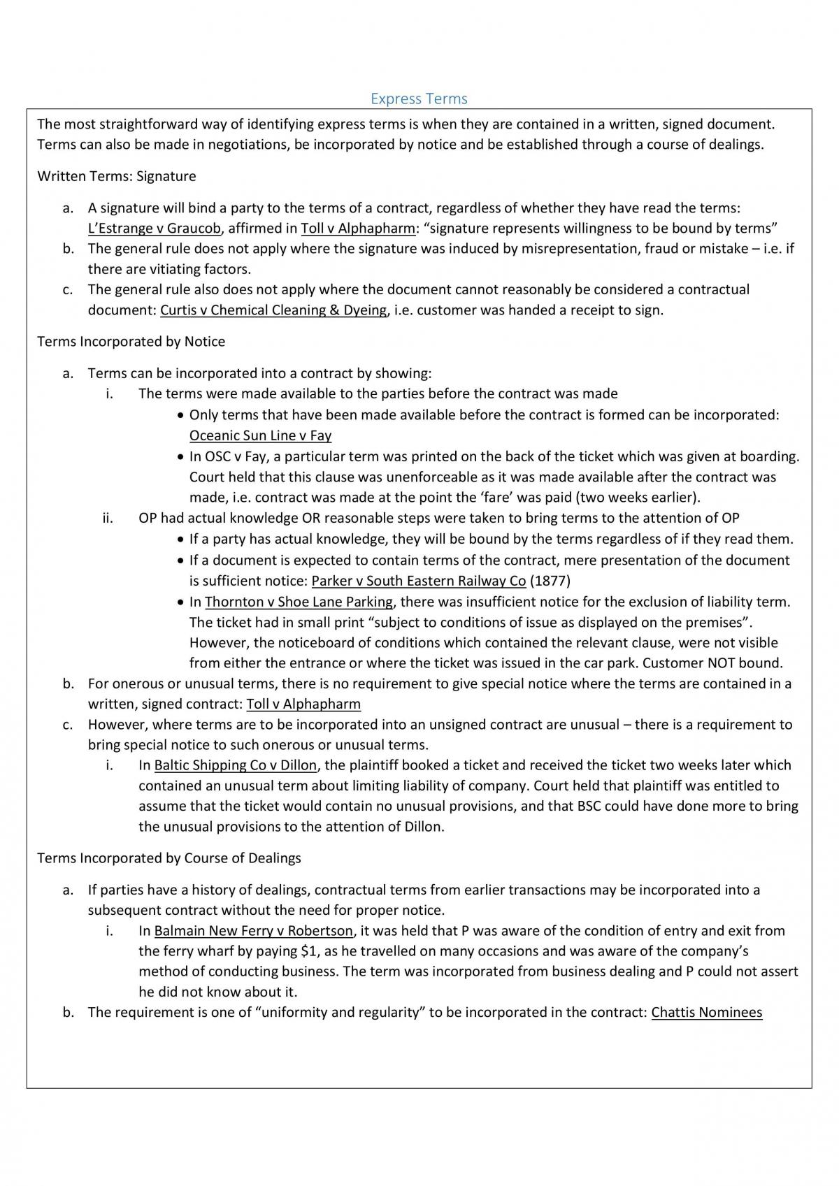 Contract Law Notes - Page 2