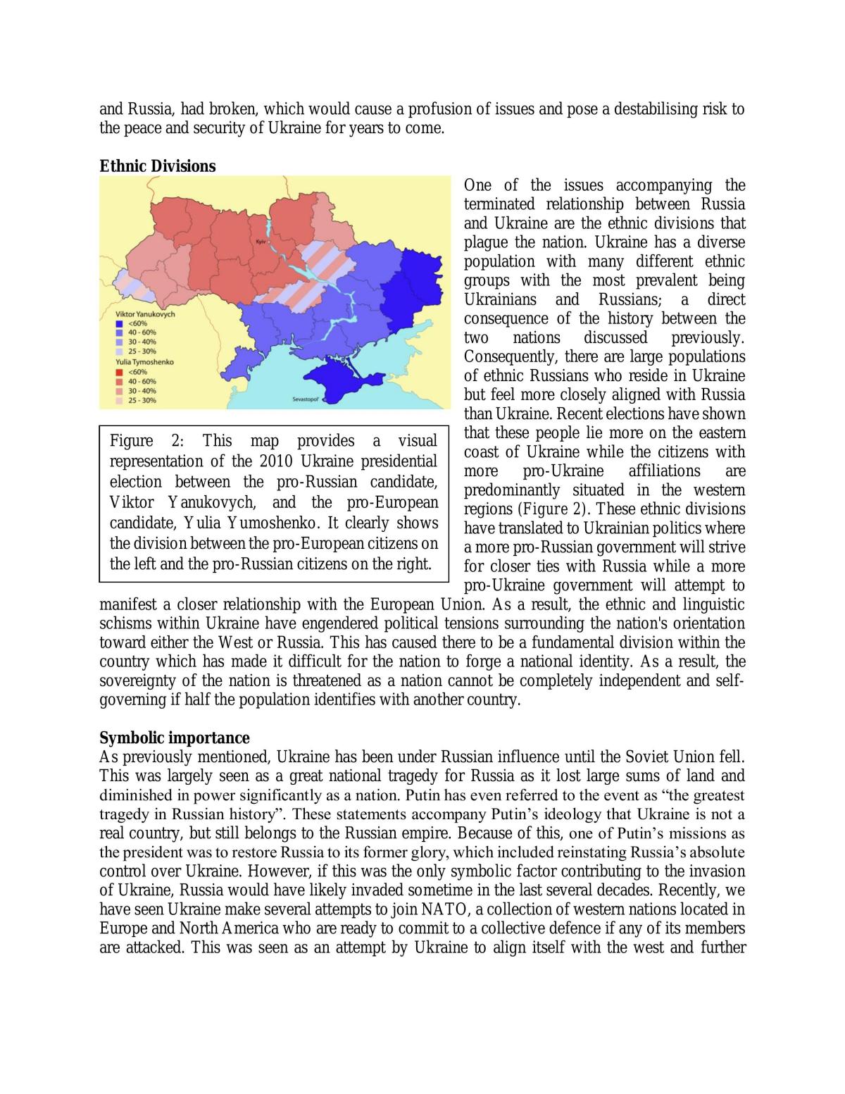 Tensions and Conflicts in Ukraine Preliminary Assignment - Page 2