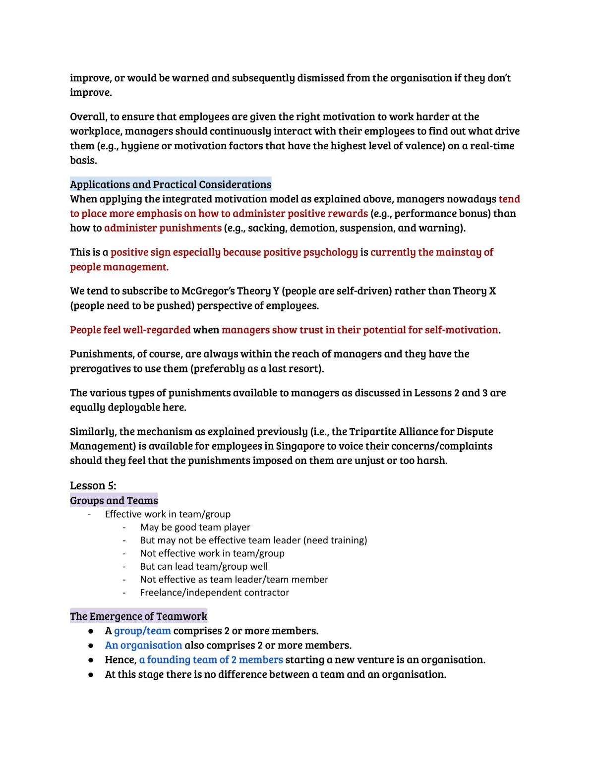 MNO1706 Organisational Behaviour Complete Notes  - Page 39