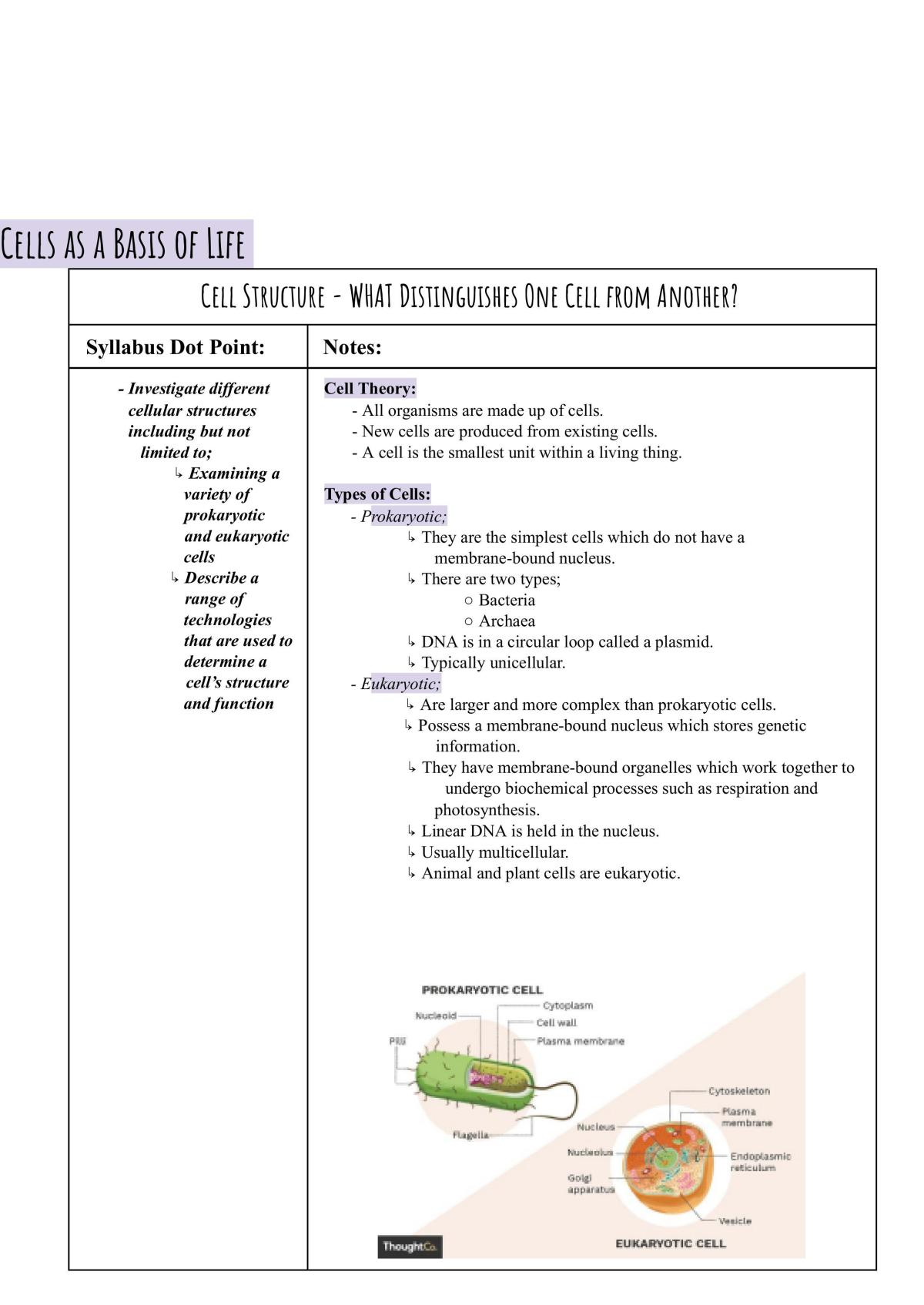 Complete Biology Prelim Noteset | Biology - Year 11 HSC | Thinkswap