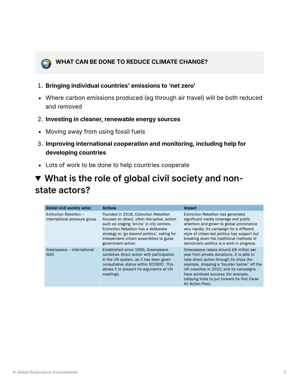 Chapter 6 Global Politics: Environmental - Page 2