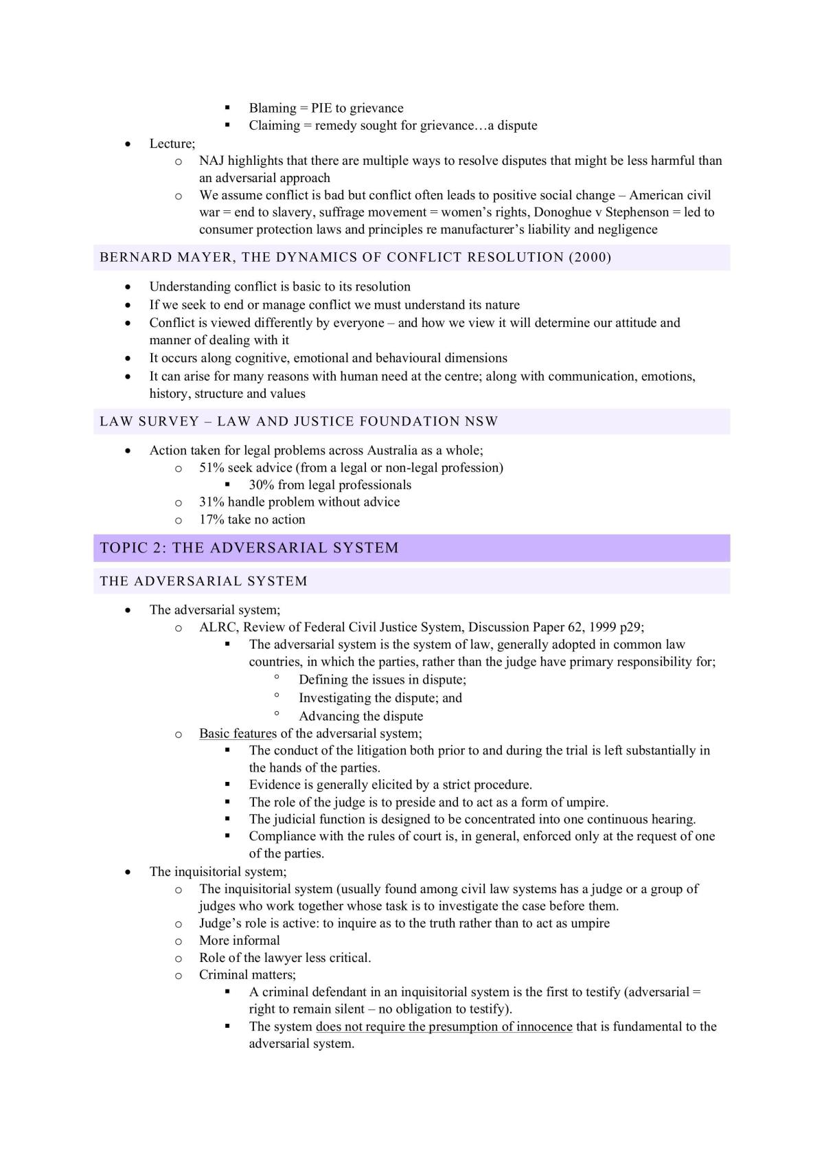 Non adversarial justice law4225 non adversarial justice monash