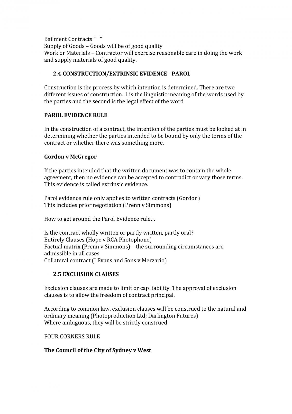 Contract Law Notes - UWS  - Page 11