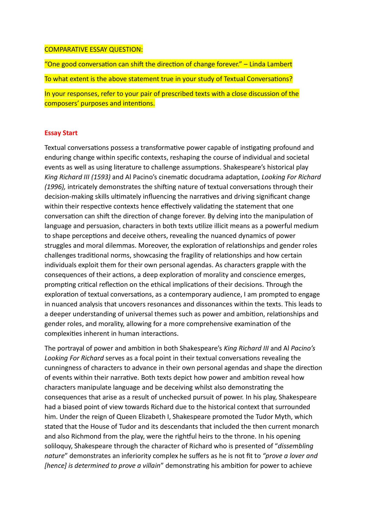 Module A Comparative Essay  - Page 2