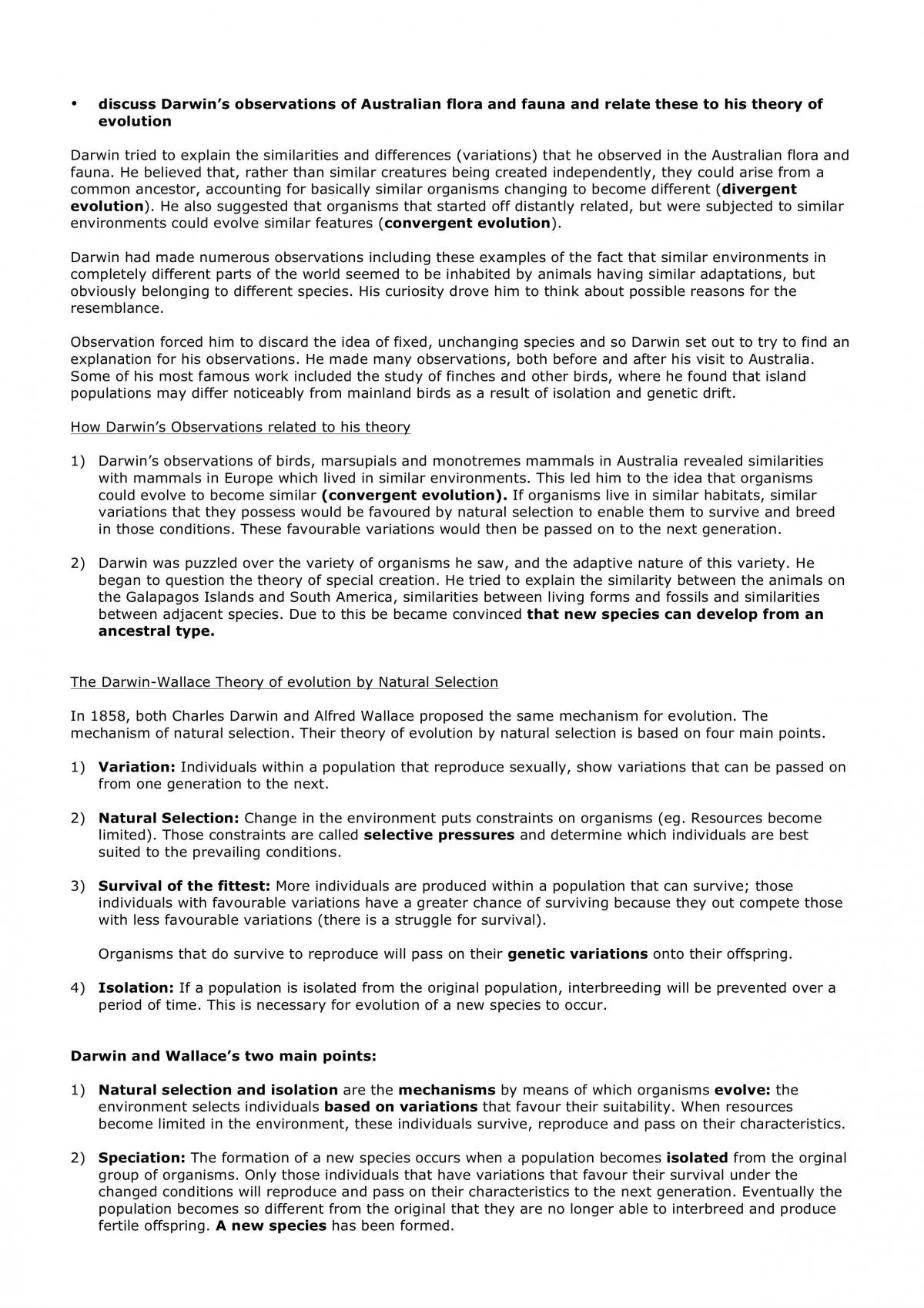 Evolution Of Australian Biota Completed Notes - Page 10