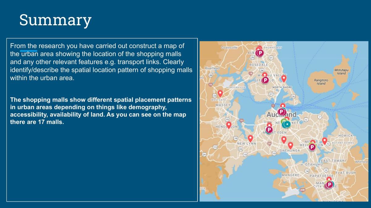 AS91241 Demonstrate Geographic Understanding of an Urban Pattern - Page 2
