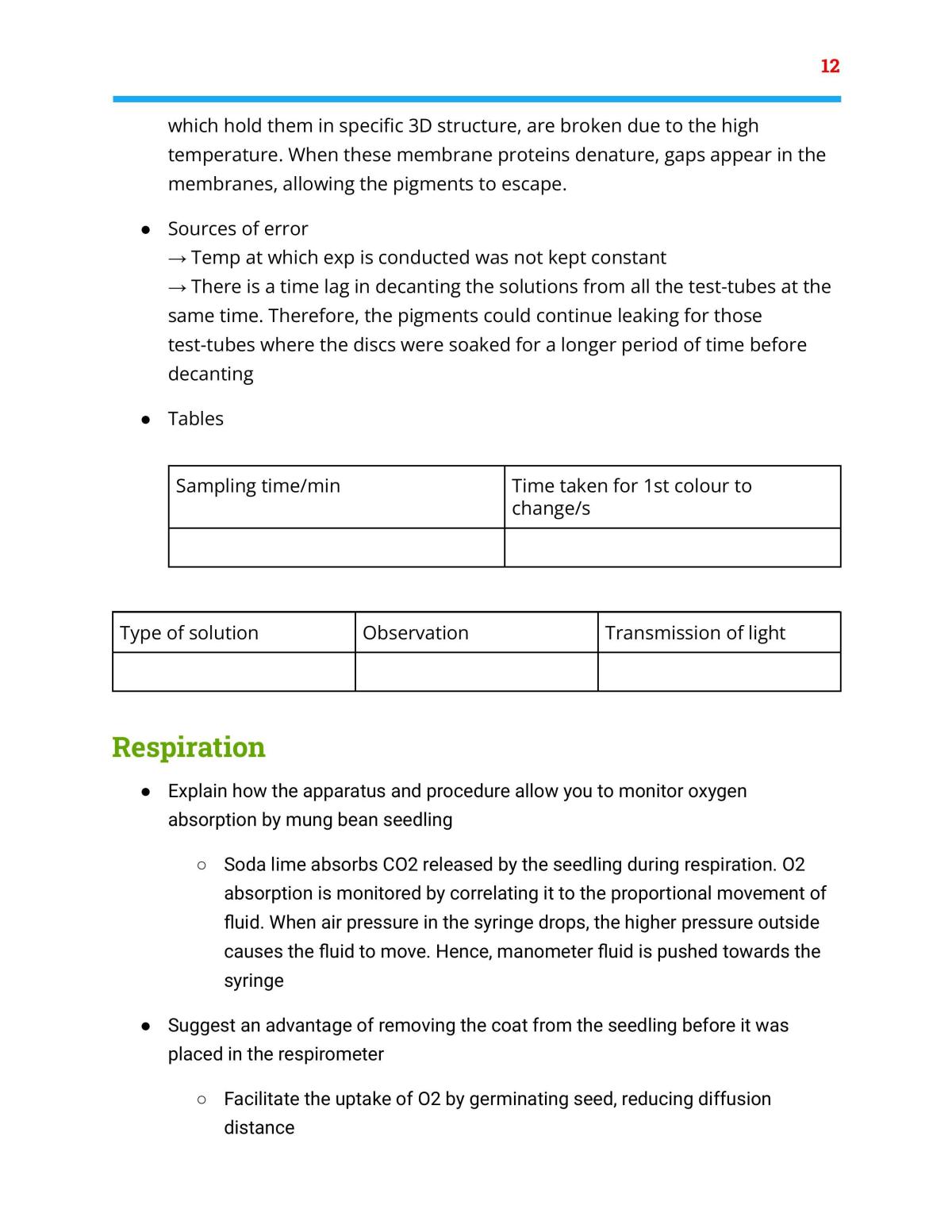 H2 Biology Practical - Page 12