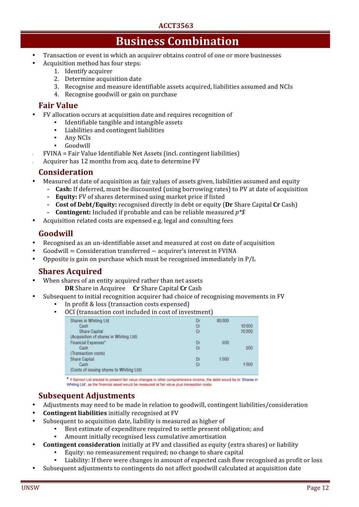 ACCT3563 Full Notes - Page 12
