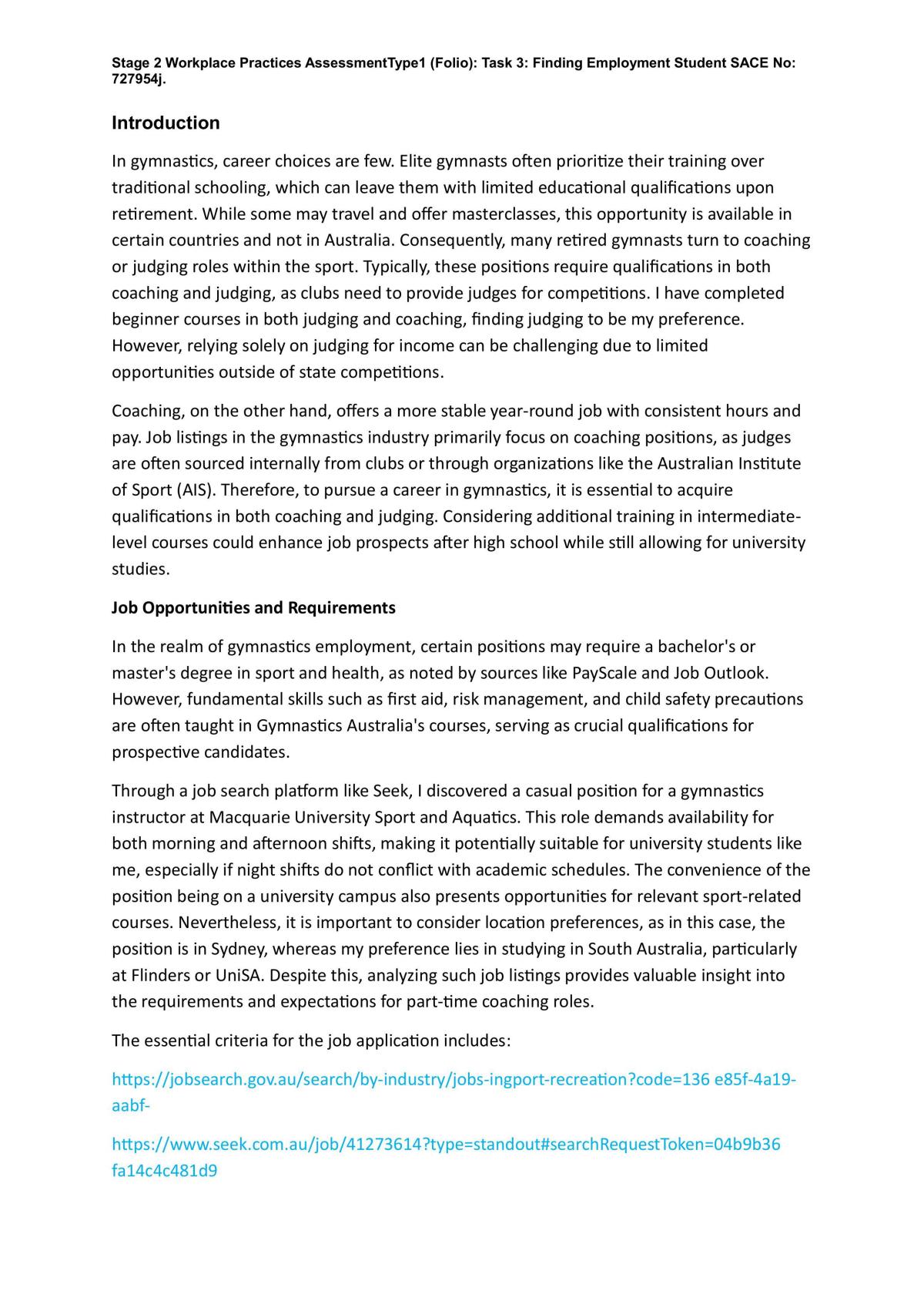 Stage 2 Workplace Practices: Finding employment - Page 2