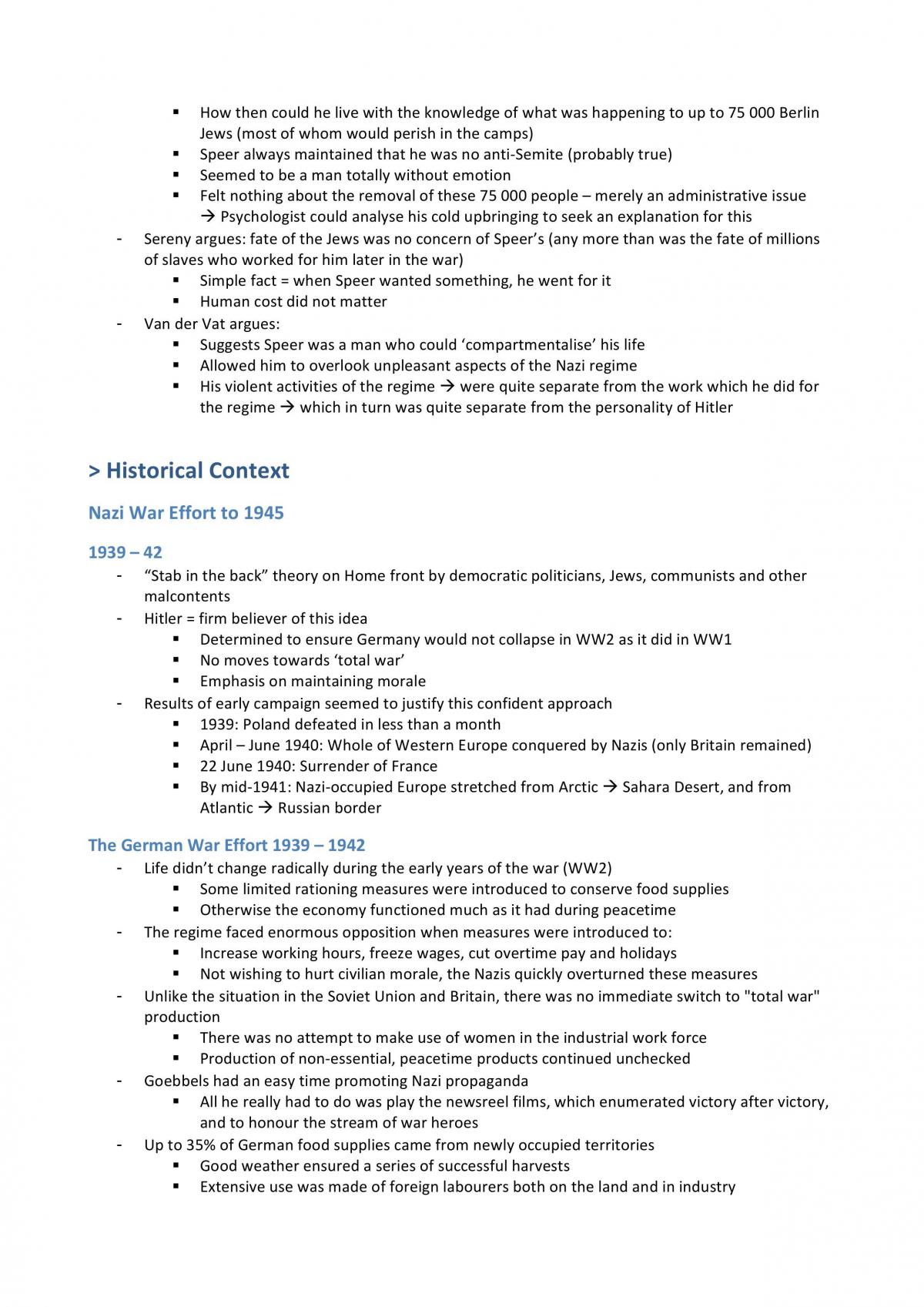 Albert Speer (1905 - 1981) Study Notes - Page 14