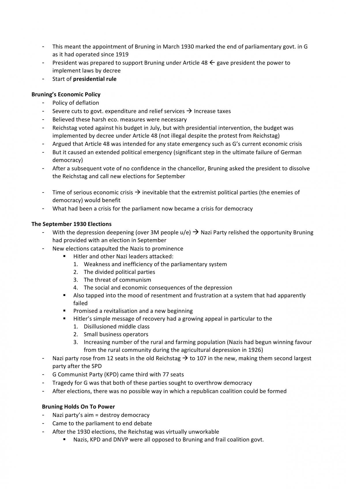 Germany 1918 - 1939 [Study Notes] - Page 16