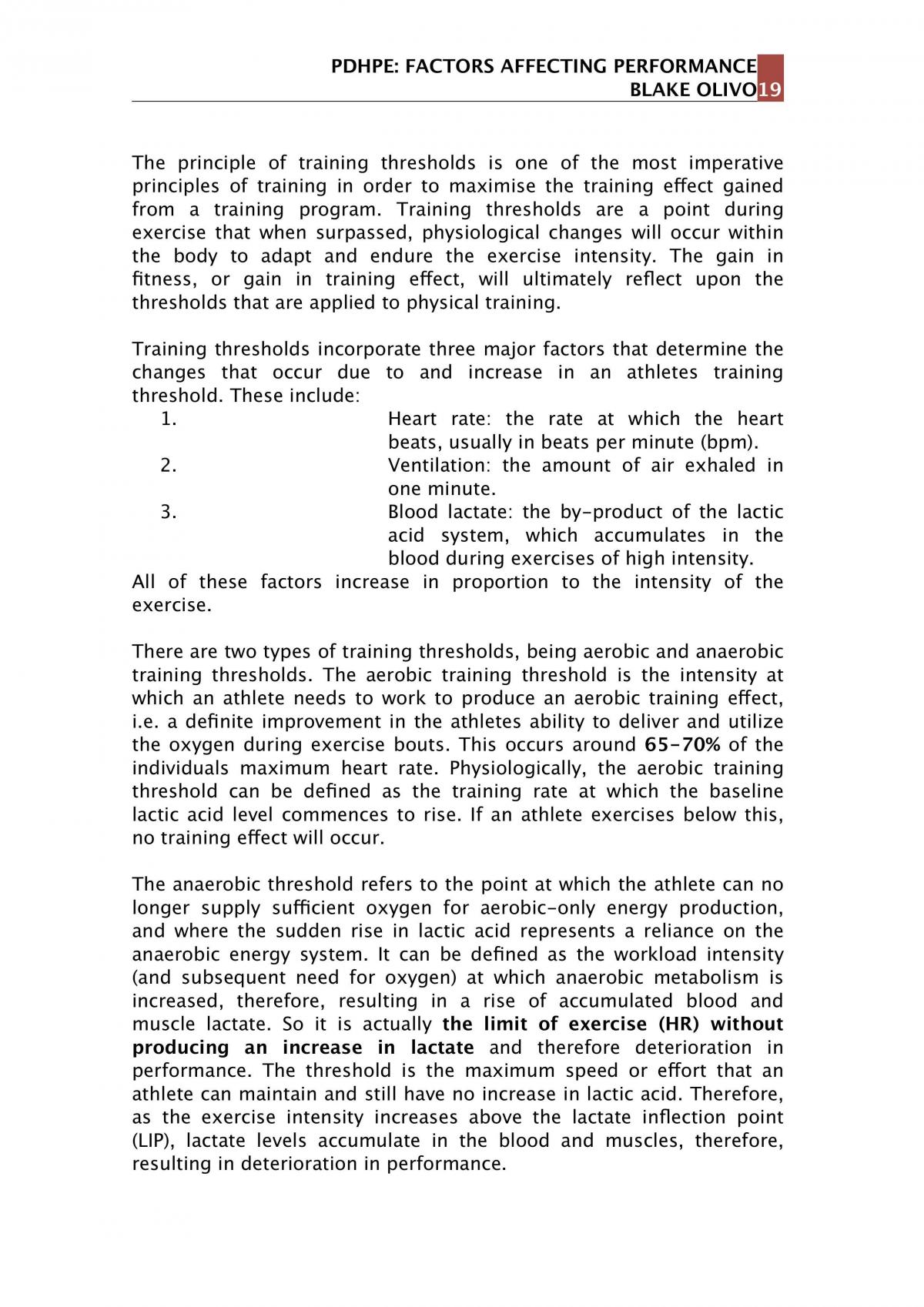 HSC PDHPE How Does Training Affect Performance Notes Personal Development Health And 