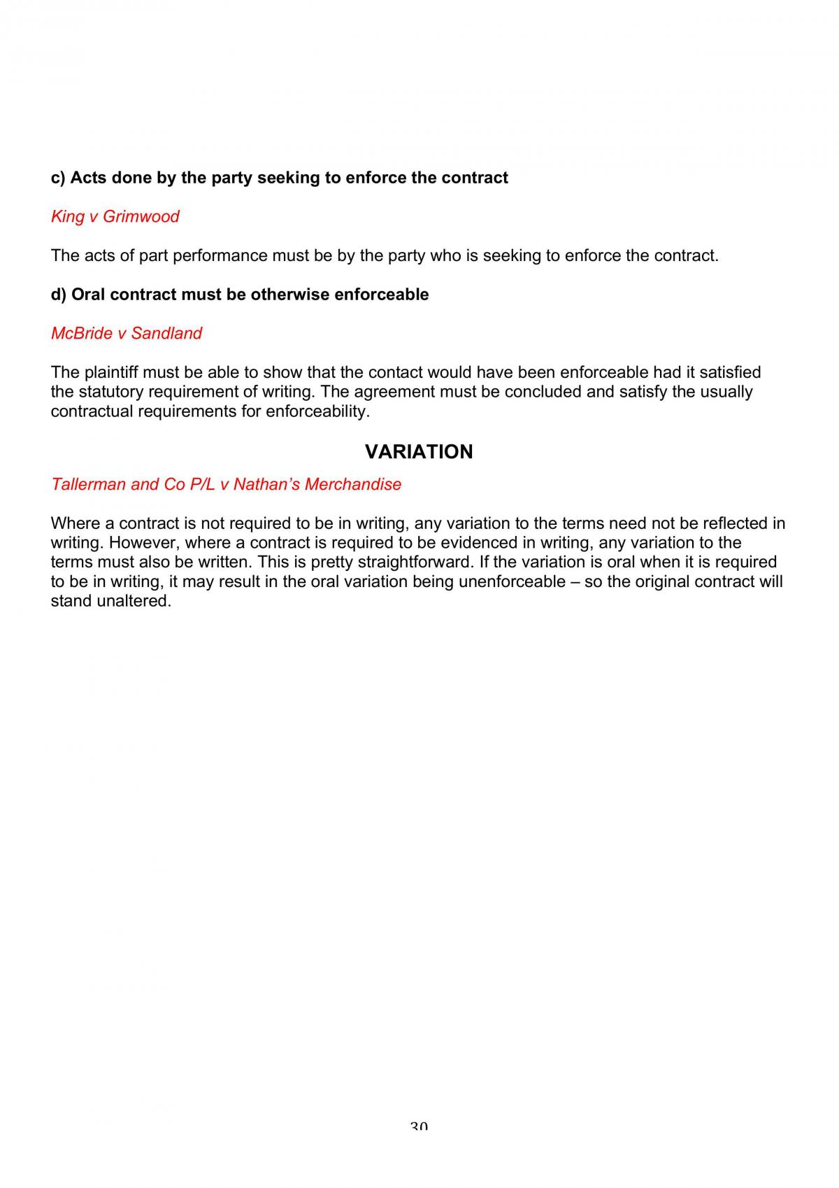Contract Law 1 Complete Notes - Page 30