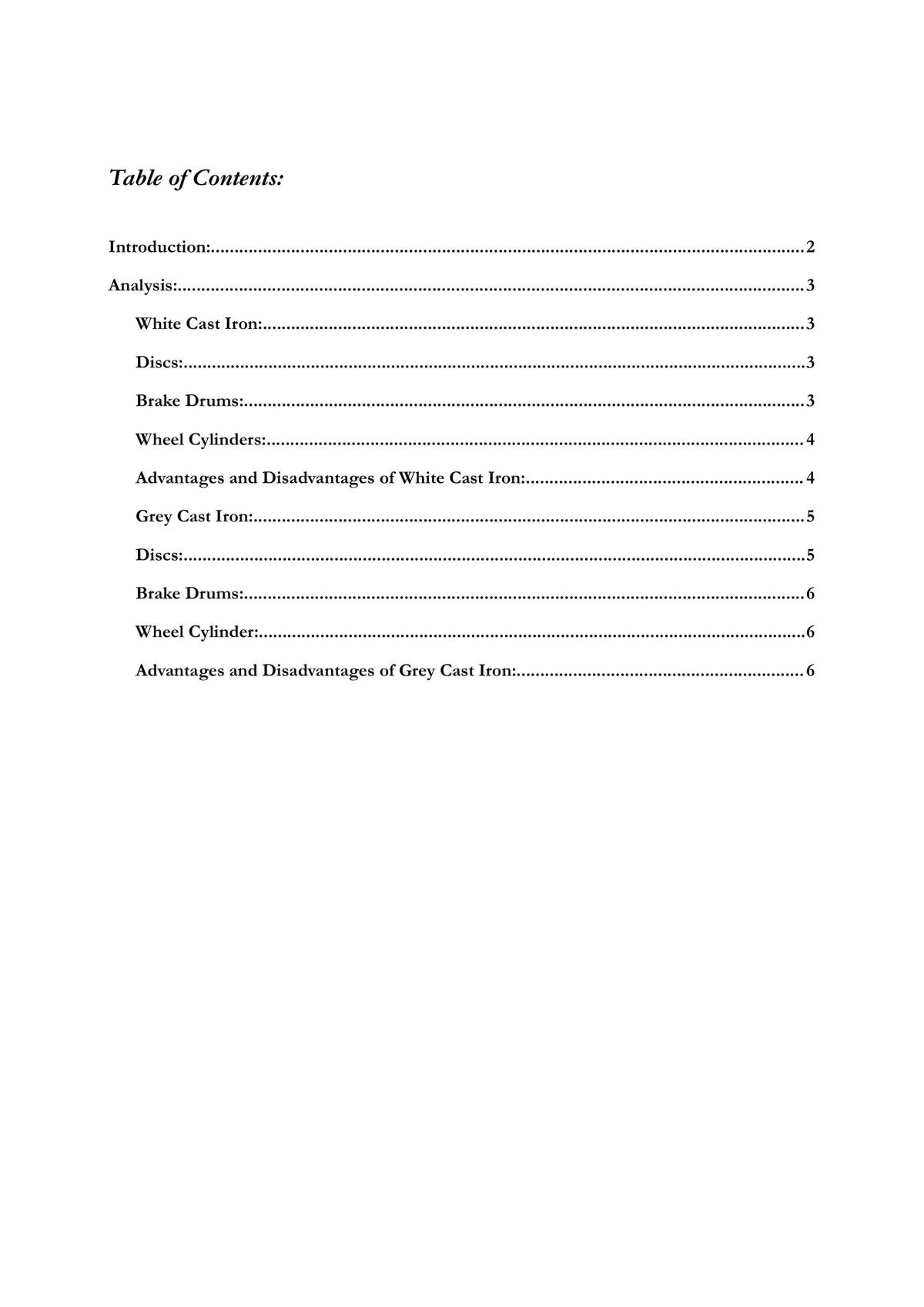 Engineering Report - Types of Cast Iron in Brake Discs, Brake Drums and Wheel Cylinders - Page 2