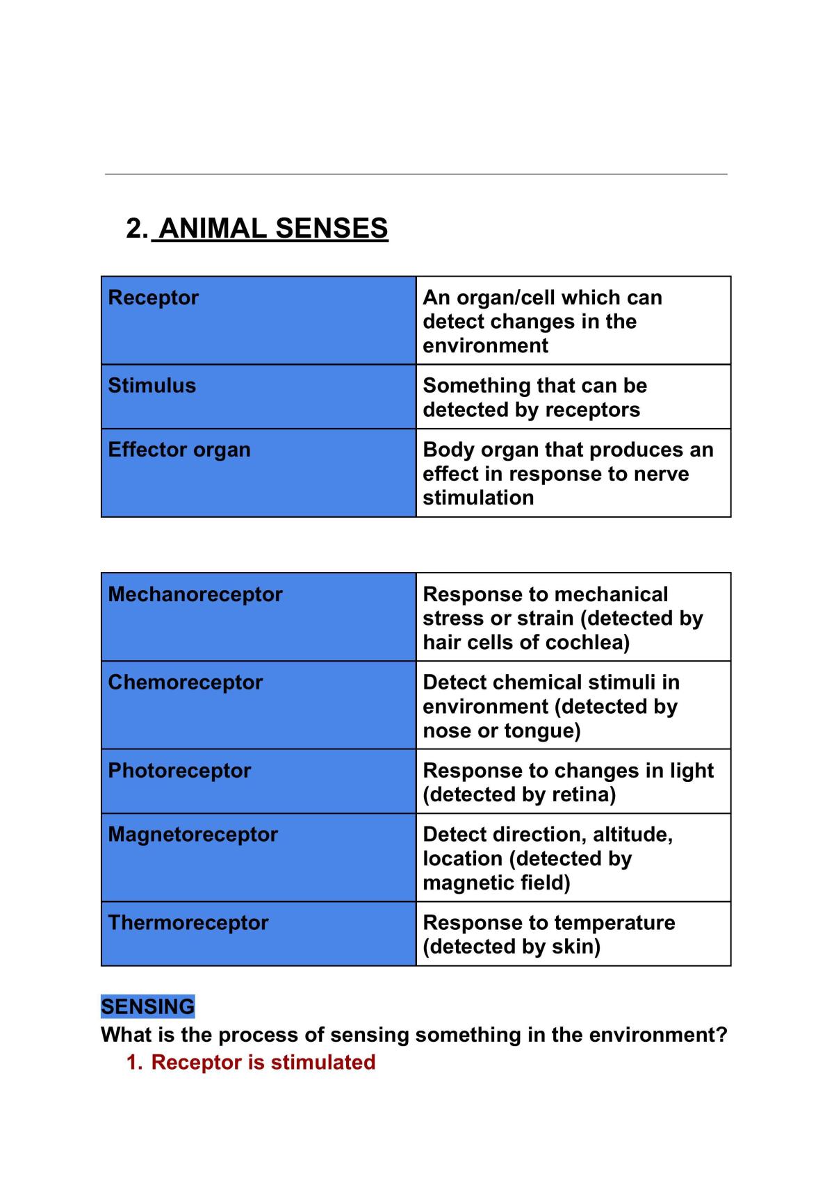 L3 Plant and Animal Responses Complete Set of Document Notes - Page 2