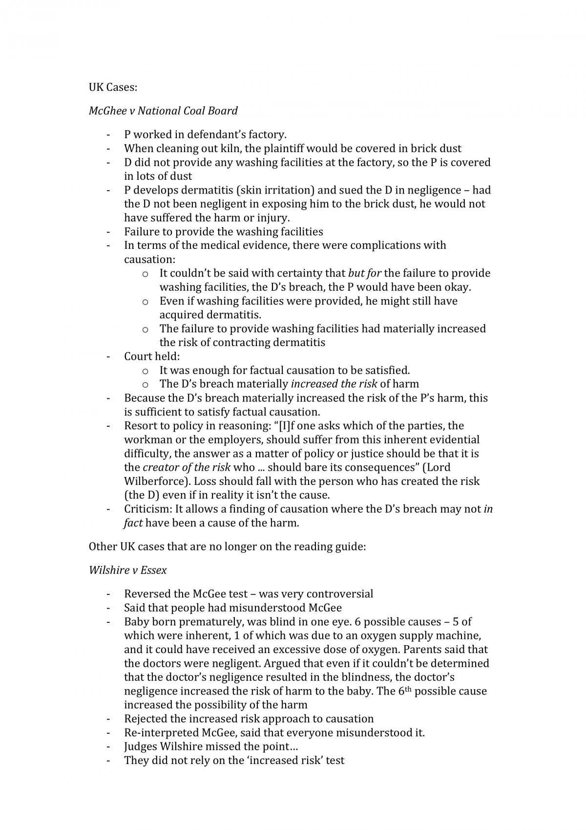 LAW2202 Torts B Course Notes - Page 81