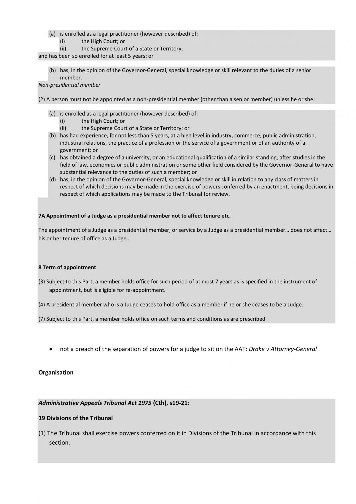 Admin Law 1 Course Notes - Page 15
