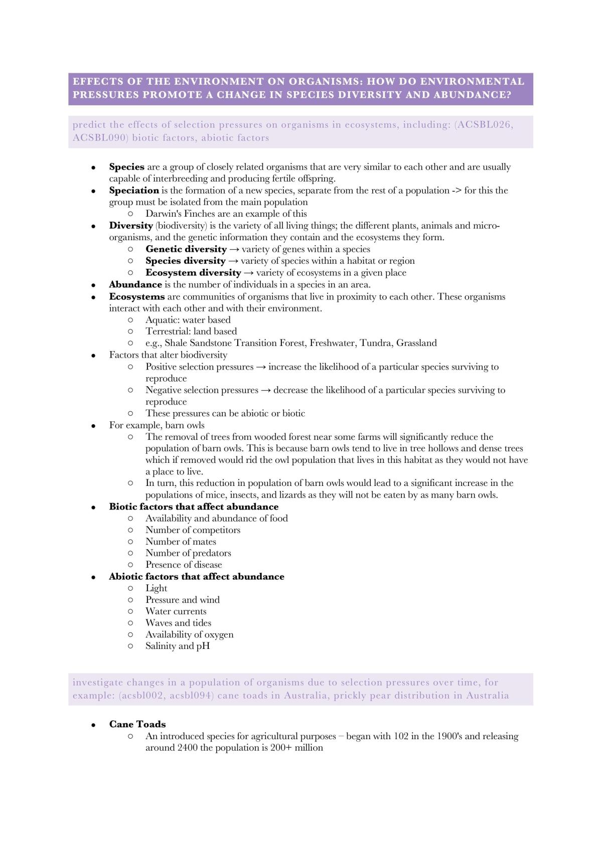 Module 3 Biology Study Notes - Page 2