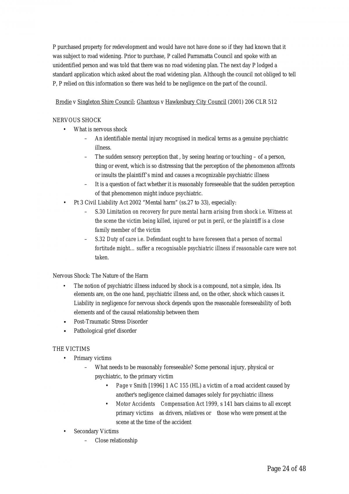 Torts Summary Notes - Page 24