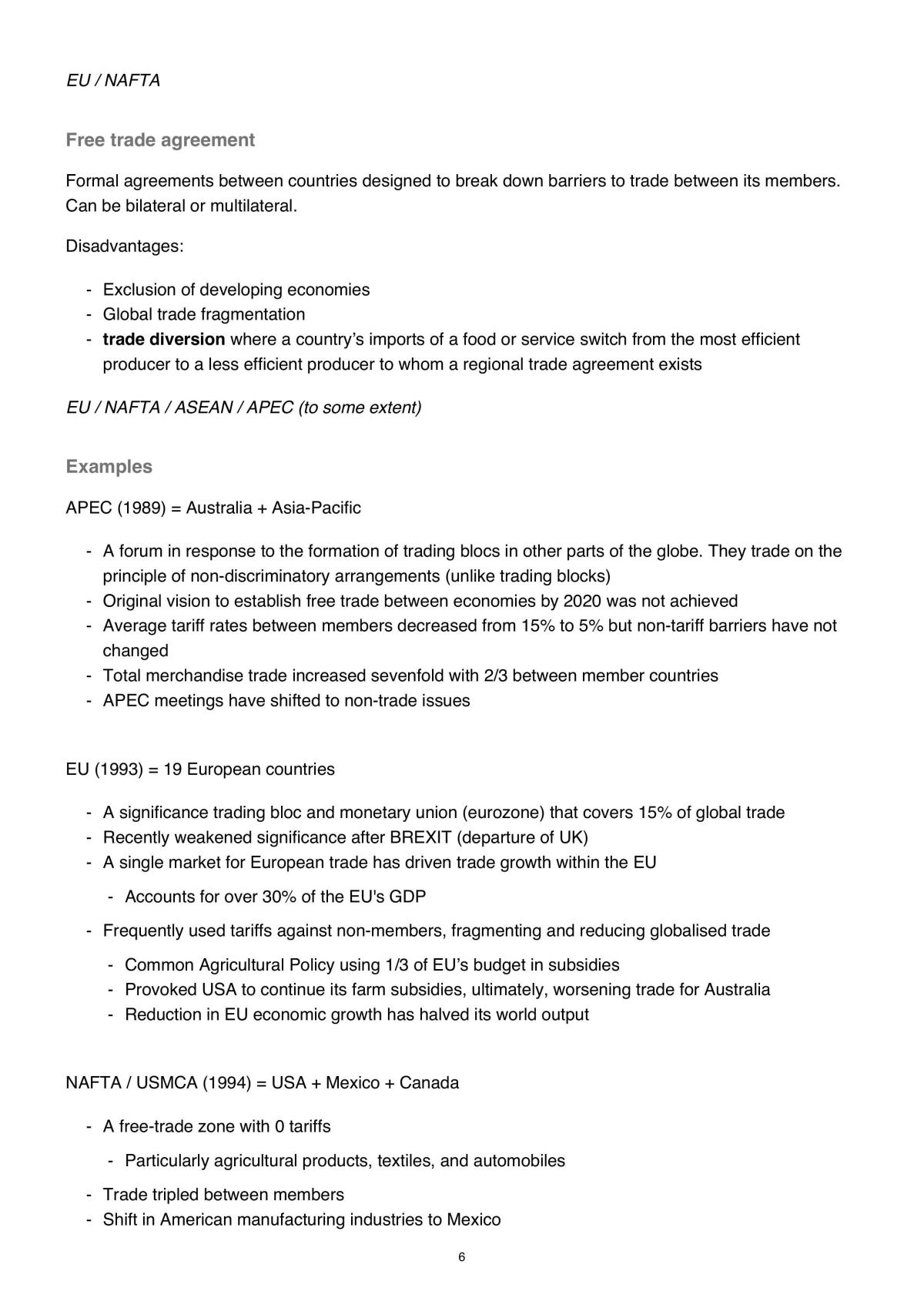 HSC Economics Complete Study Notes and Statistics - Page 6