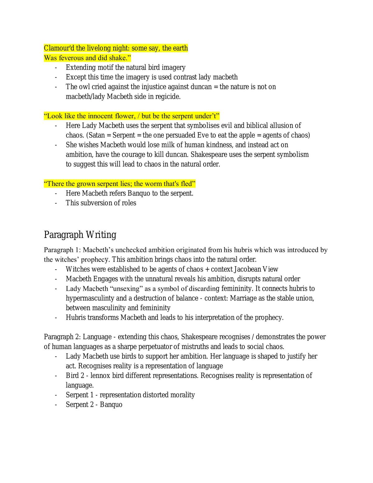 Mod A Comparative Study (Macbeth vs. Macbeth Retold) Notes  - Page 12