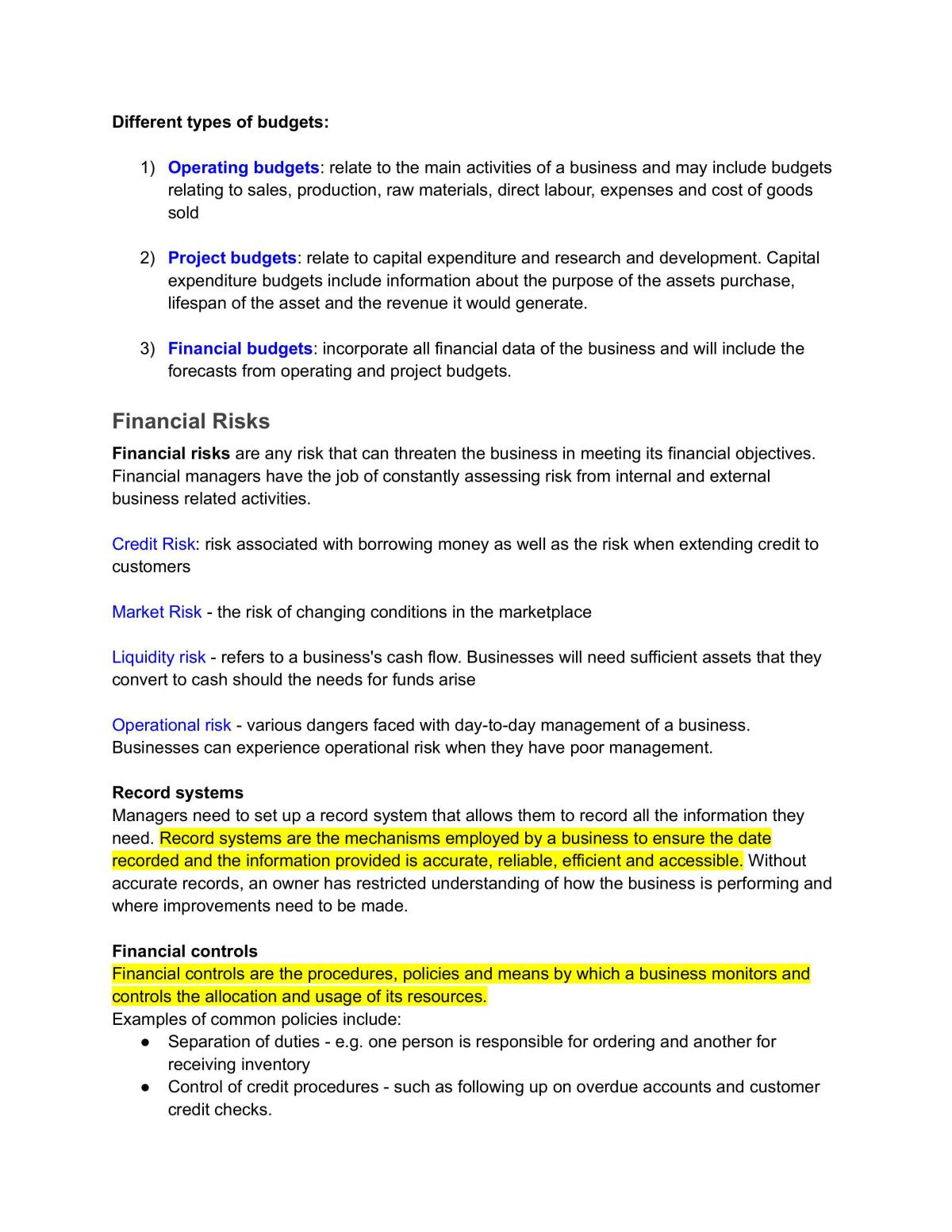 Topic 2 Business Studies - Page 11
